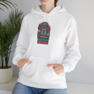 The Borikén Hurricane Proof Hoodie celebrates heritage, resilience, and the enduring spirit of Borikén. This bold Sorogal design combines colorful Taíno-inspired imagery with tropical elements that reflect a deep connection to the Caribbean. At the center of the artwork is a striking Taíno-inspired figure surrounded by vivid cultural and island imagery. A coquí frog, tropical bird, palm tree, flowers, sun symbols, mountains, and flowing water create a rich visual story. Bright turquoise, pink, cream, and gold tones give the artwork energy and make the details stand out. The words “Our Strength Is Hurricane Proof” carry the heart of the design. They represent resilience, courage, and the ability to rise again after difficult times. The message also reflects the strength found in family, culture, community, and ancestral roots. The Borikén Hurricane Proof Hoodie is more than a colorful piece of clothing. It is wearable art with a story. Each element helps celebrate Borikén while honoring the cultural inspiration behind the artwork. The colorful design looks especially striking on darker hoodie colors, where the turquoise, pink, and cream details create strong contrast. Pair it with jeans for a casual everyday look or wear it when you want to carry a little piece of Borikén with you. A Hoodie With a Story Sorogal creates designs inspired by Puerto Rican and Taíno heritage, Caribbean landscapes, cultural symbols, and the stories that connect generations. This hoodie continues that tradition with artwork centered on strength and cultural pride.