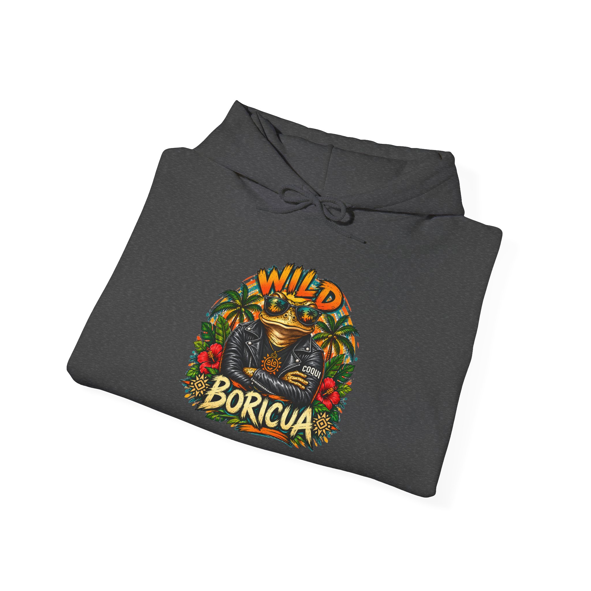 Wild Boricua Coquí Hoodie – Puerto Rican Tropical Frog Design - Image 35