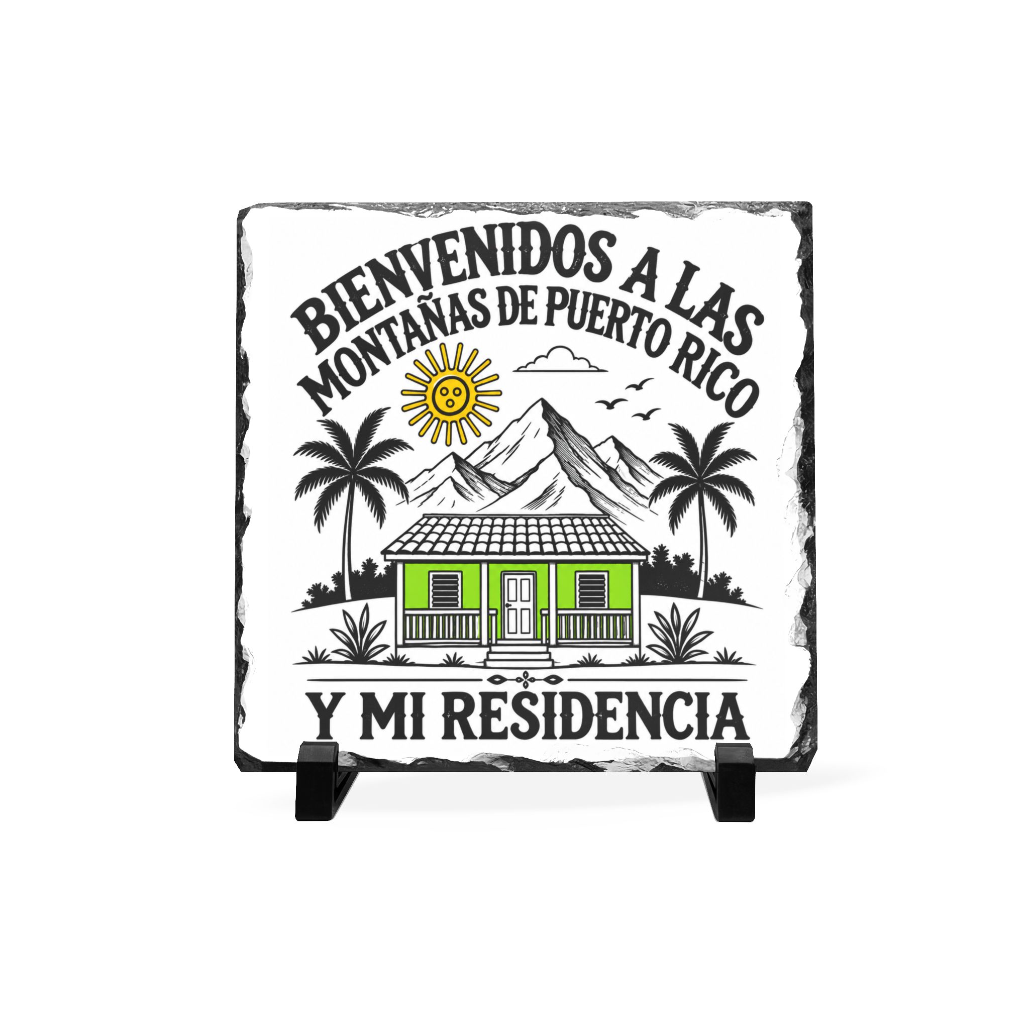 Puerto Rico Mountains Slate Plaque – Bienvenidos a las Montañas de Puerto Rico – Boricua Home Decor - Image 2