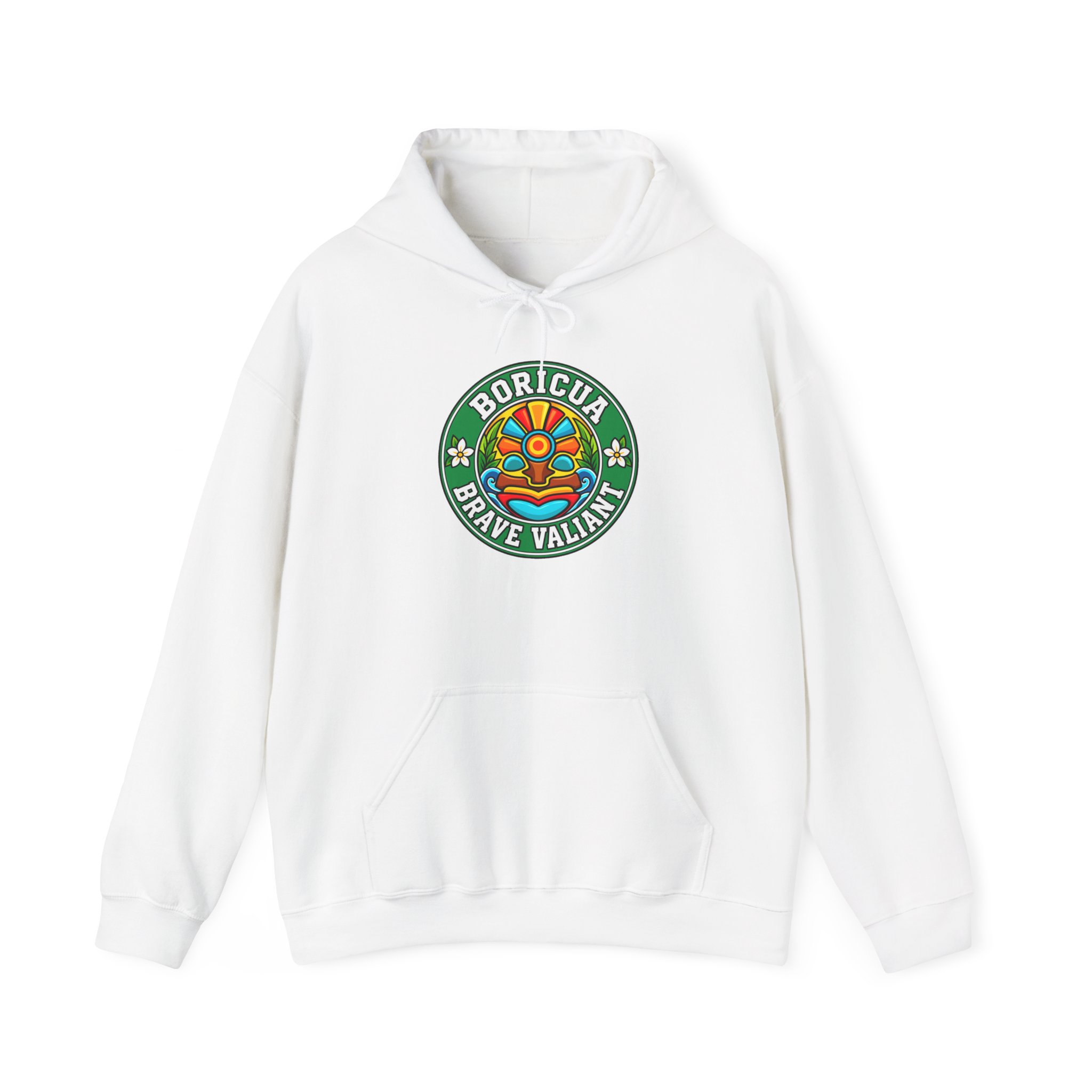 Boricua Brave Valiant Hoodie – Colorful Taíno Heritage Design - Image 3