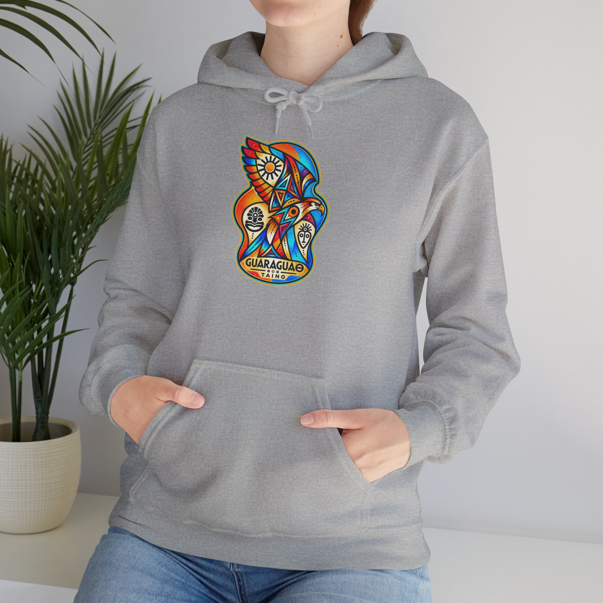 Guaraguao Taíno Hoodie – Puerto Rican Heritage Hawk Sweatshirt - Image 15