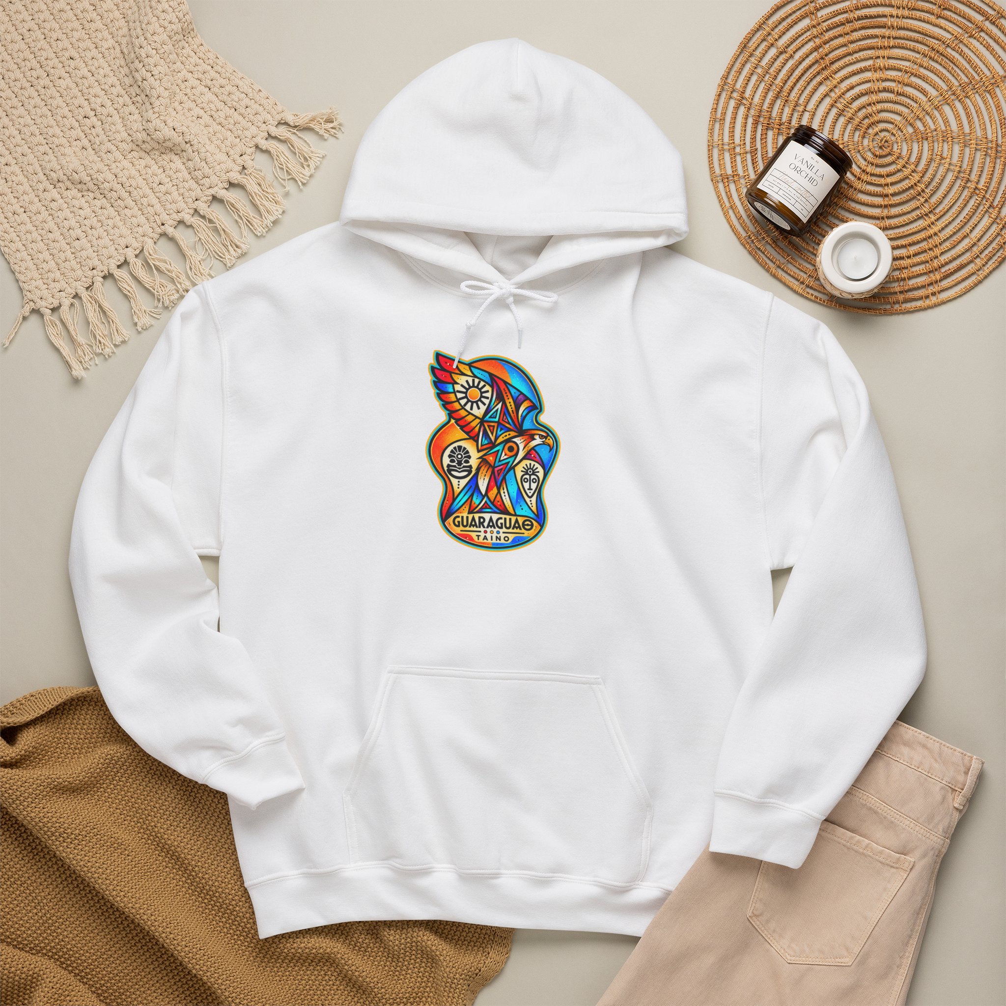 Guaraguao Taíno Hoodie – Puerto Rican Heritage Hawk Sweatshirt - Image 3