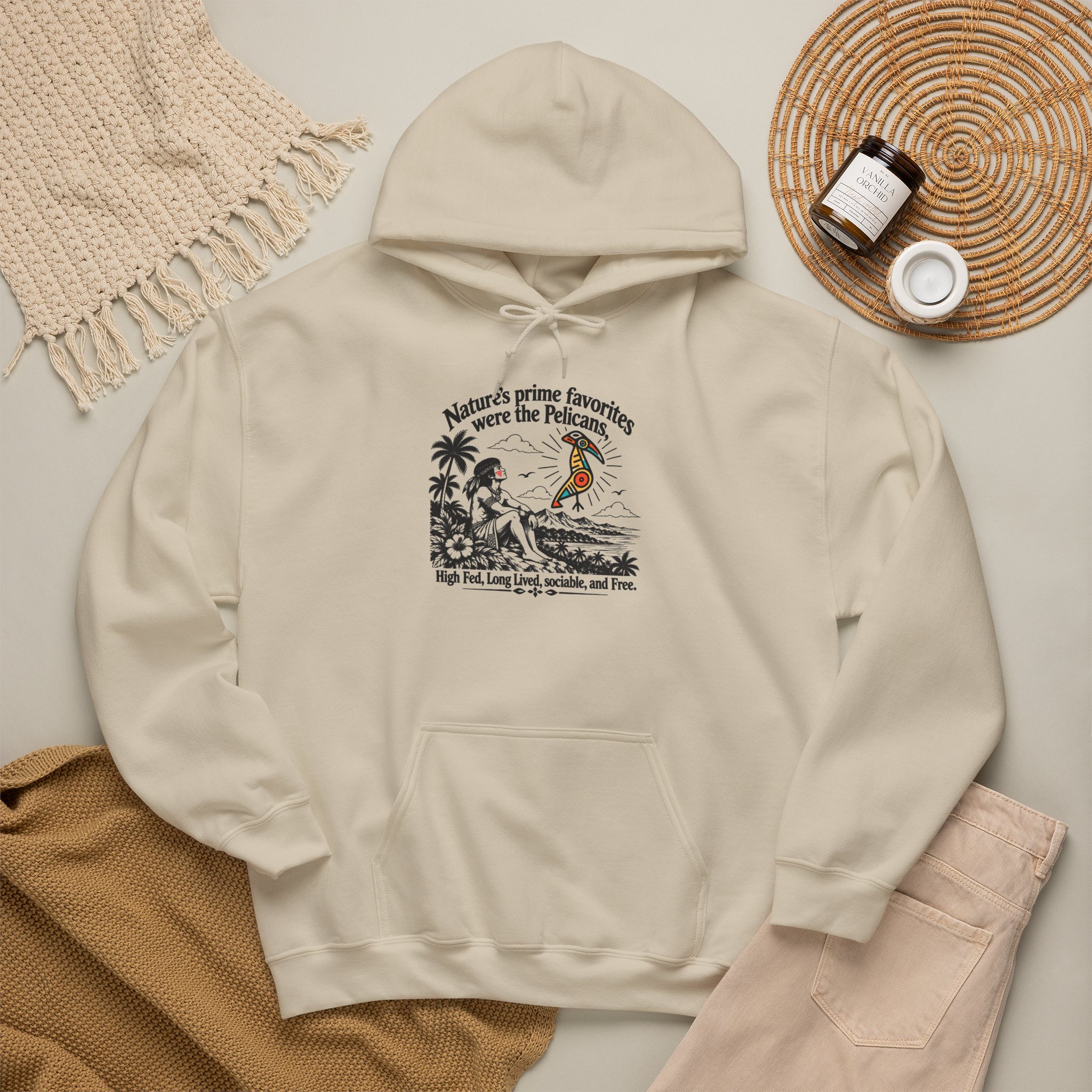 Taíno Pelican Hoodie — Spanish Puerto Rican Heritage Design - Image 10