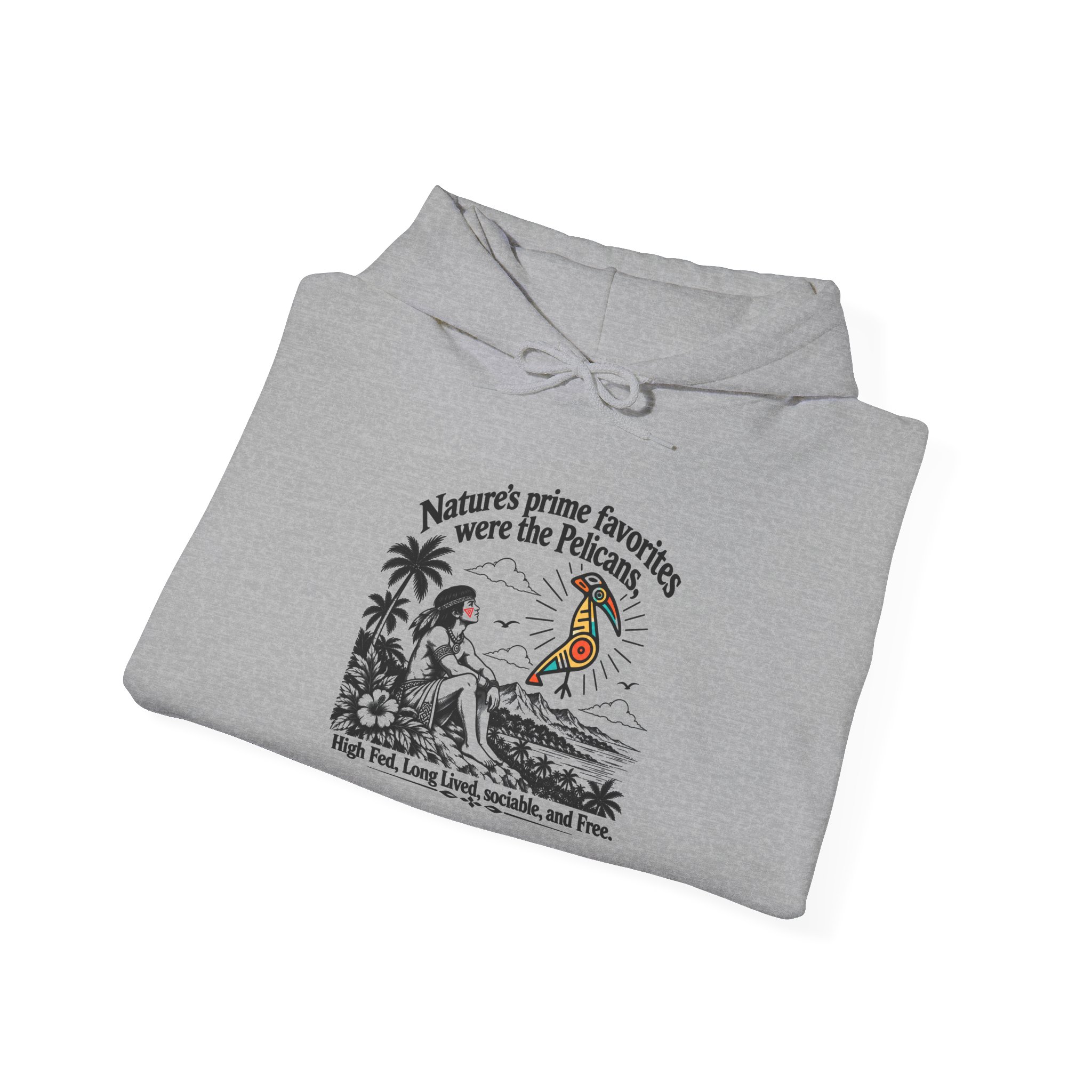 Taíno Pelican Hoodie — Spanish Puerto Rican Heritage Design - Image 21