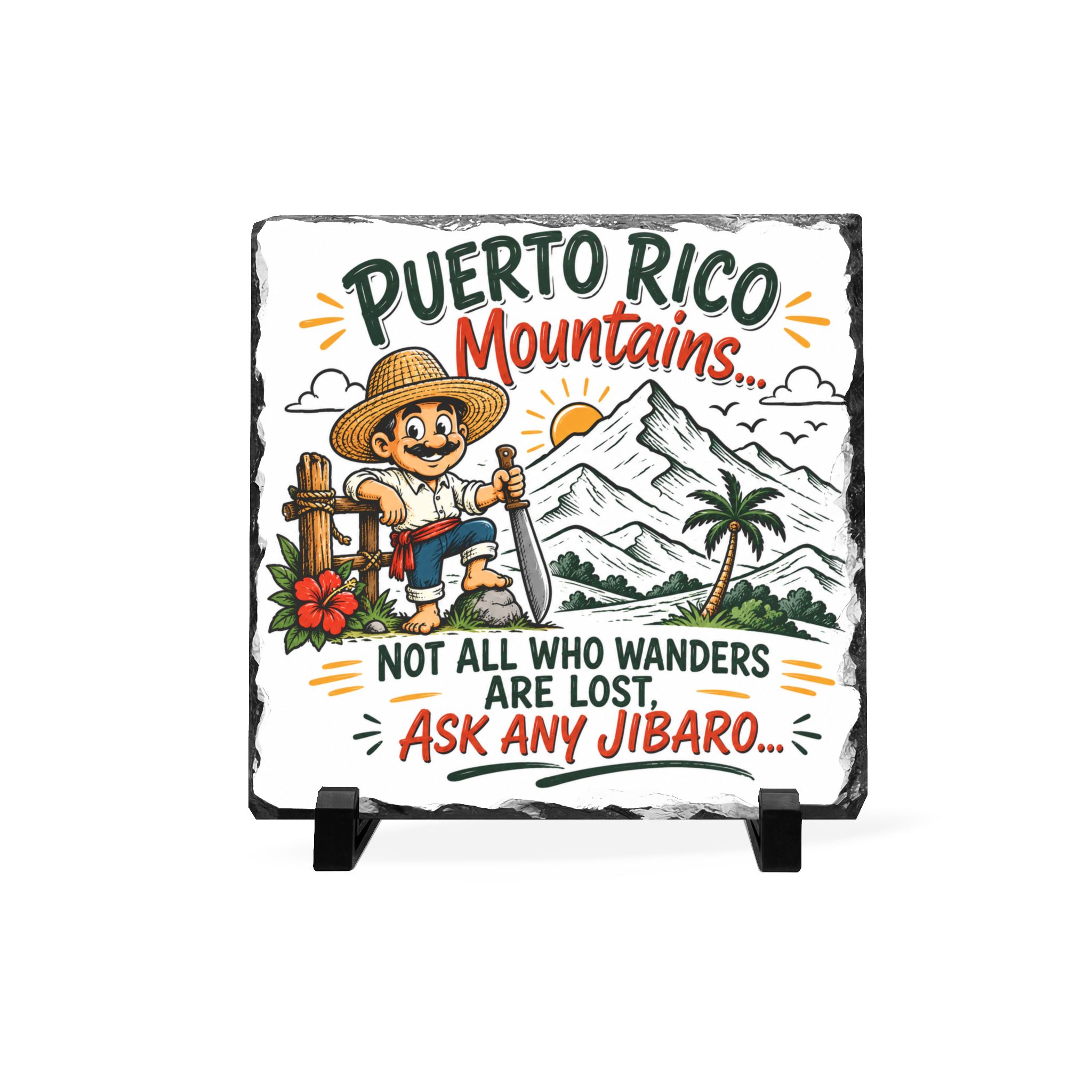 Puerto Rico Mountains Slate Plaque – Jíbaro Heritage Home Decor - Image 2
