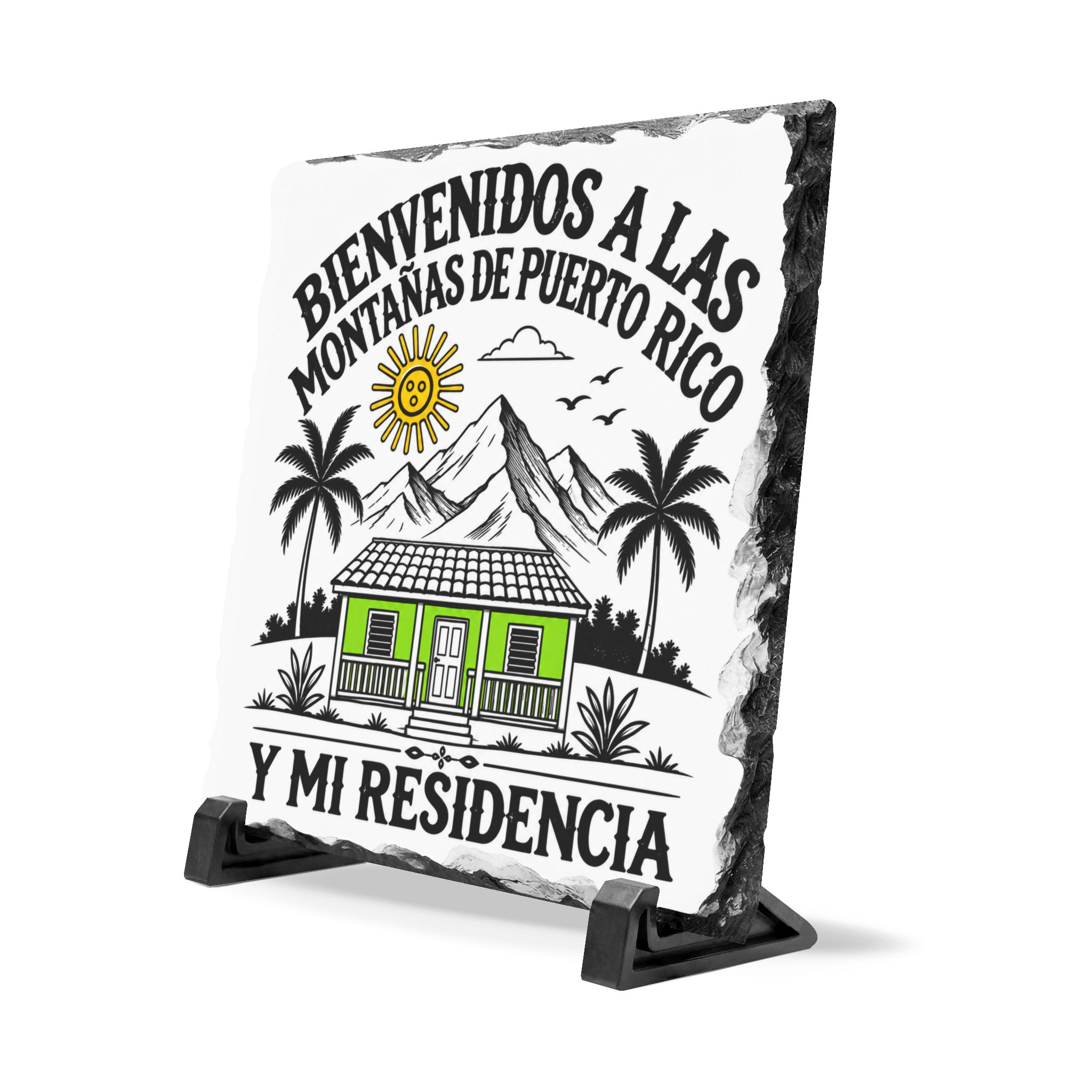 Puerto Rico Mountains Slate Plaque – Bienvenidos a las Montañas de Puerto Rico – Boricua Home Decor - Image 3