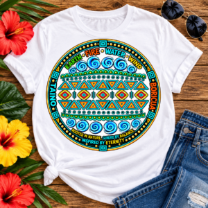 Fire Water Wind Earth Graphic Shirt – Tribal Elements Circle Tee