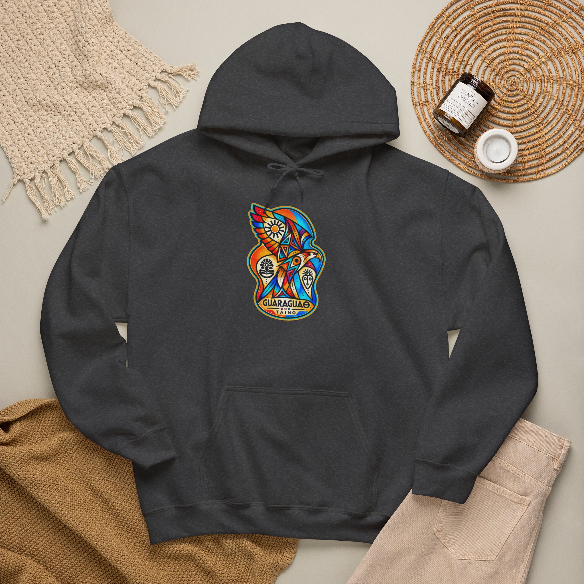 Guaraguao Taíno Hoodie – Puerto Rican Heritage Hawk Sweatshirt - Image 31