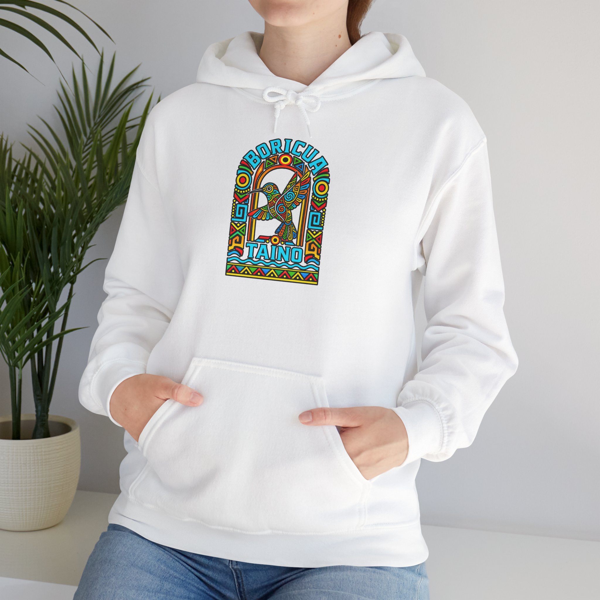 Boricua Taíno Hummingbird Hoodie Puerto Rican heritage design