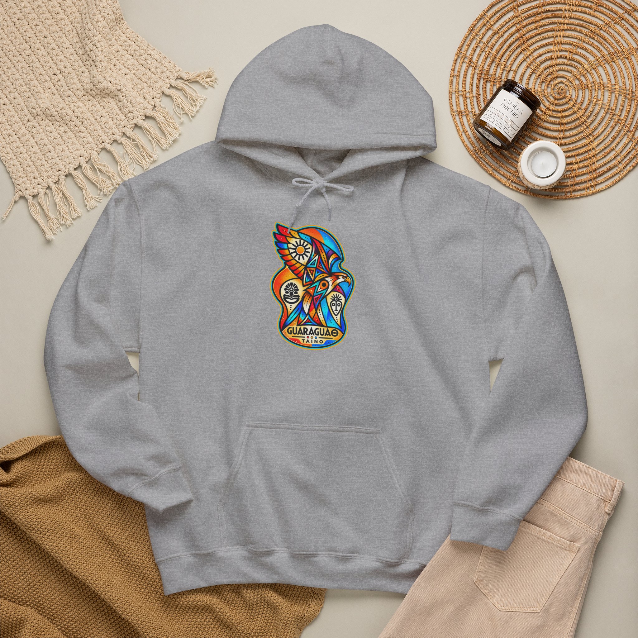 Guaraguao Taíno Hoodie – Puerto Rican Heritage Hawk Sweatshirt - Image 17