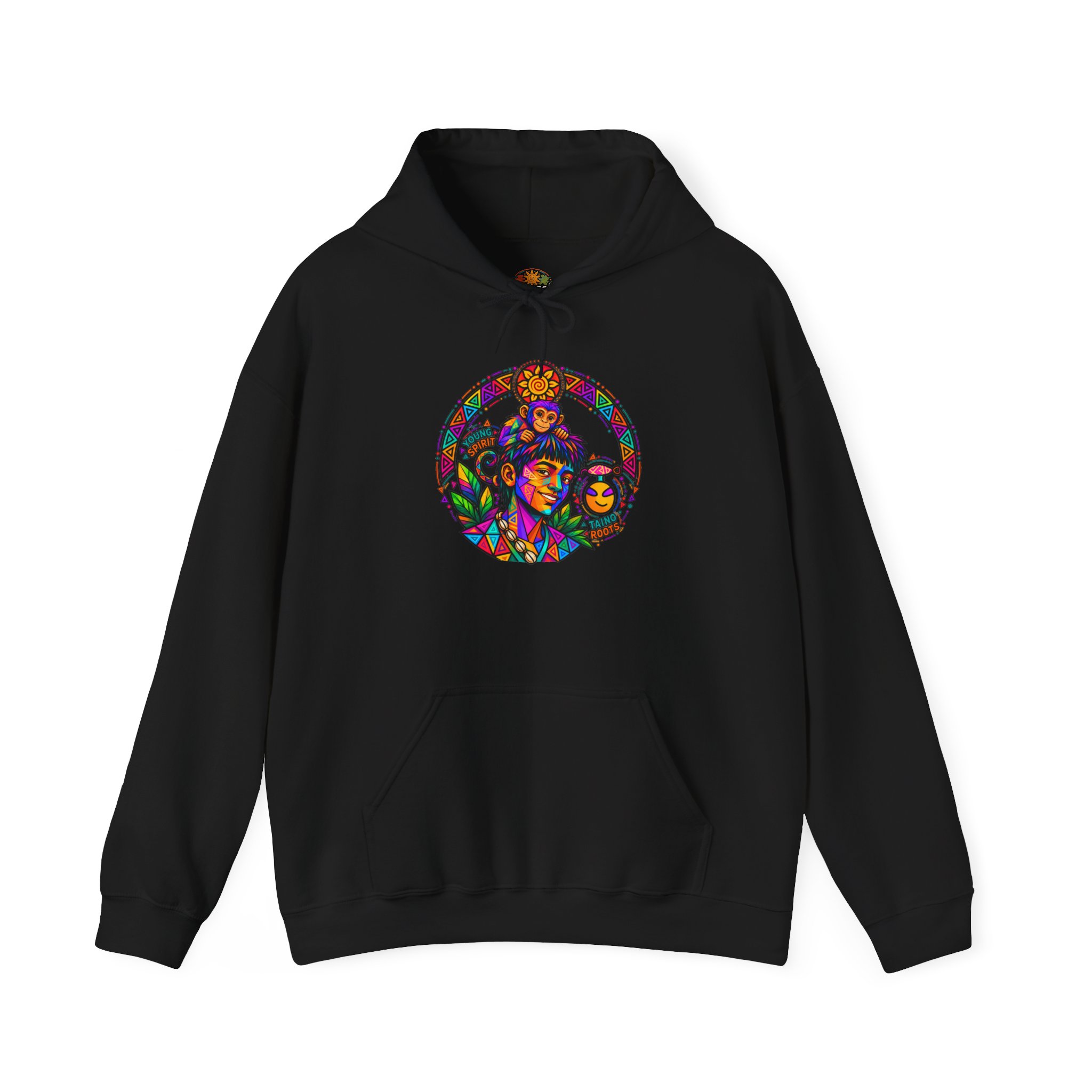Young Spirit Taíno Roots Hoodie – Colorful Boricua Heritage Art - Image 11