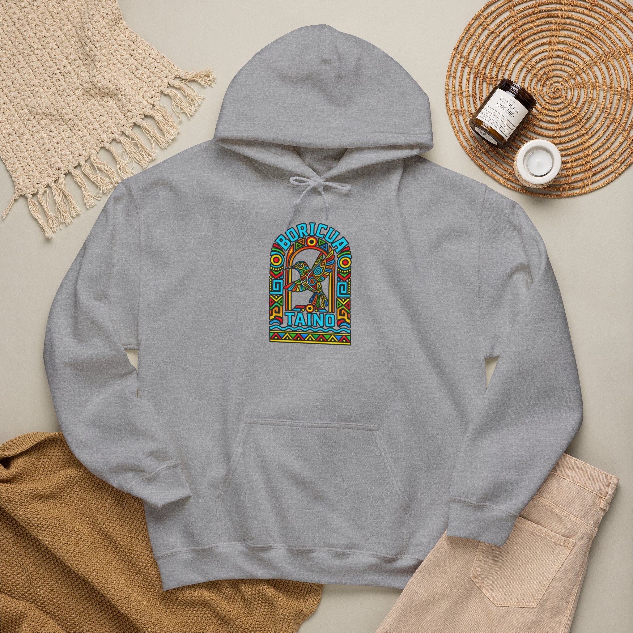 Boricua Taíno Hummingbird Hoodie – Puerto Rican Heritage - Image 17