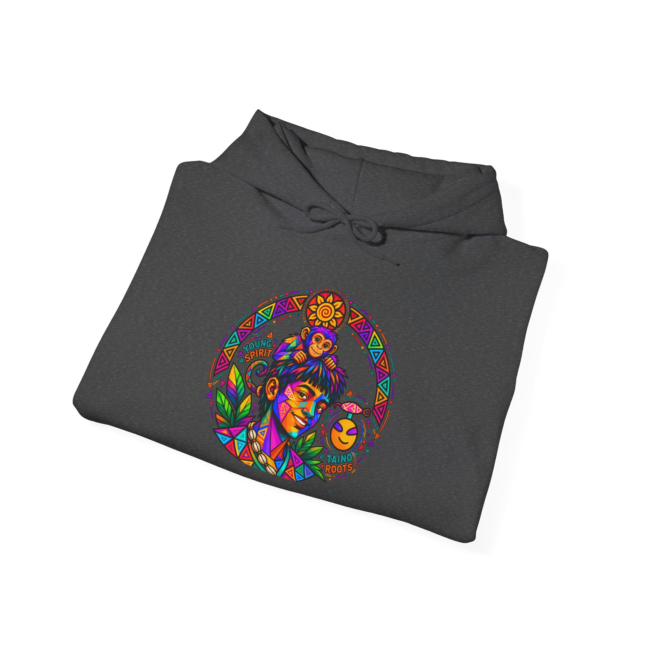 Young Spirit Taíno Roots Hoodie – Colorful Boricua Heritage Art - Image 35