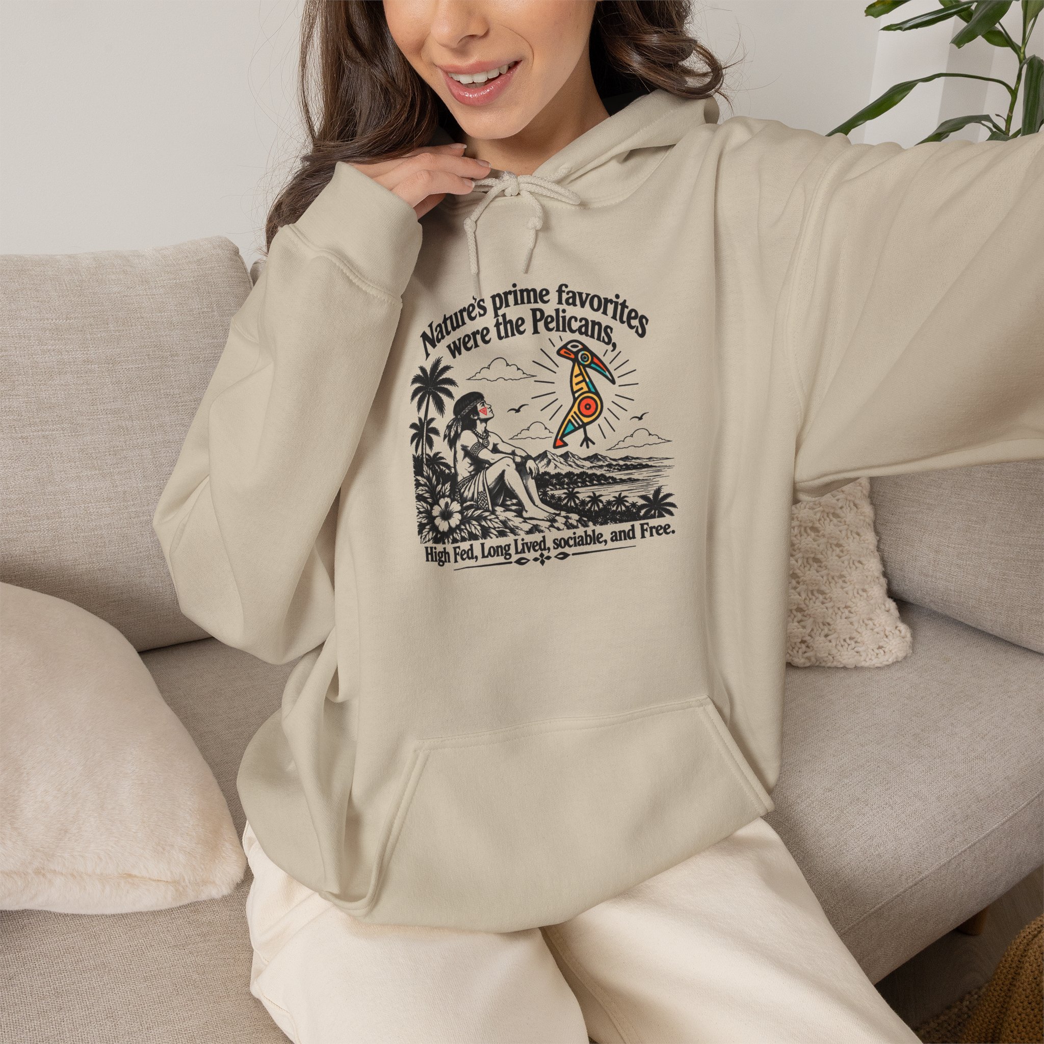 Taíno Pelican Hoodie — Spanish Puerto Rican Heritage Design - Image 9