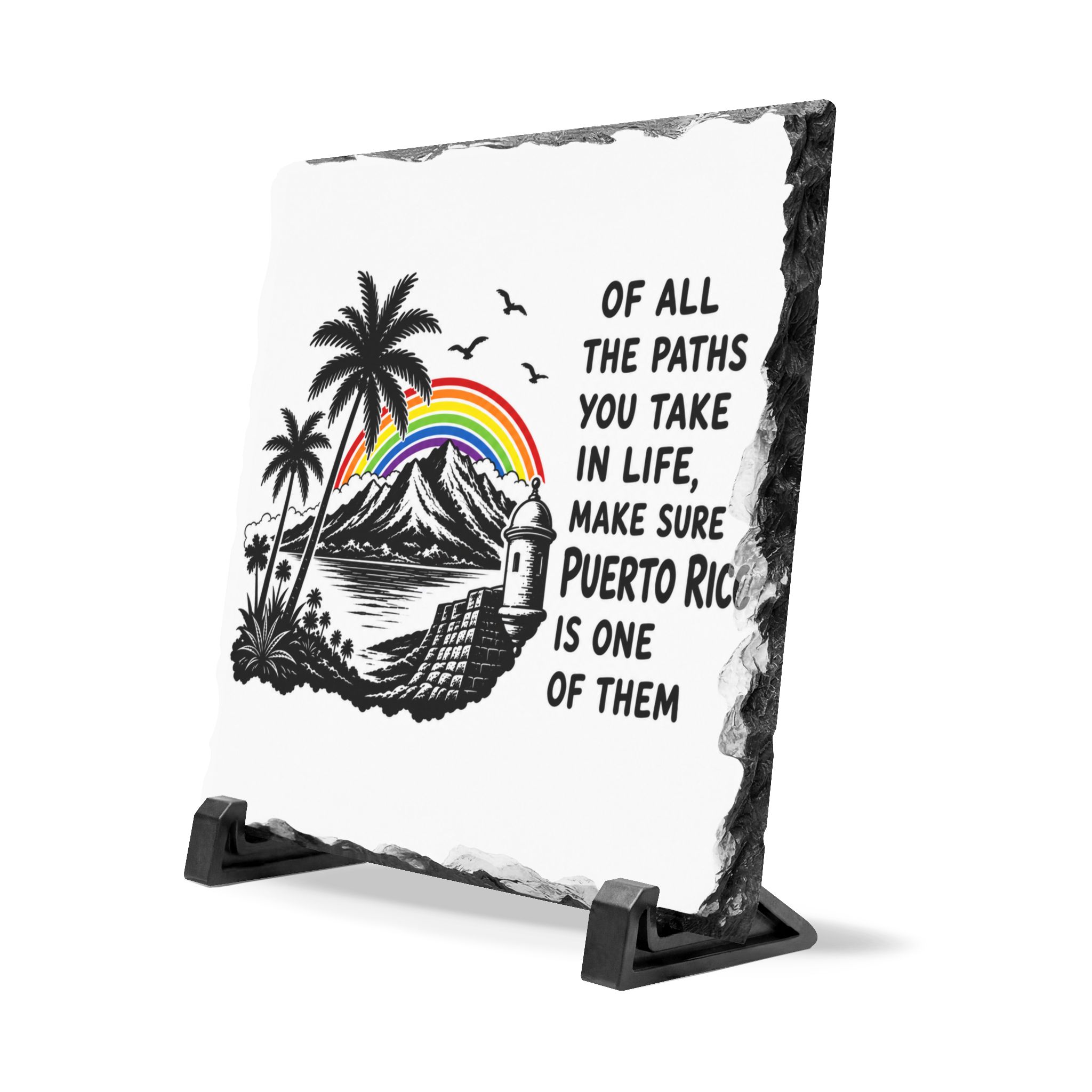 Puerto Rico Travel Slate Plaque – Make Puerto Rico One of Your Paths - Image 3