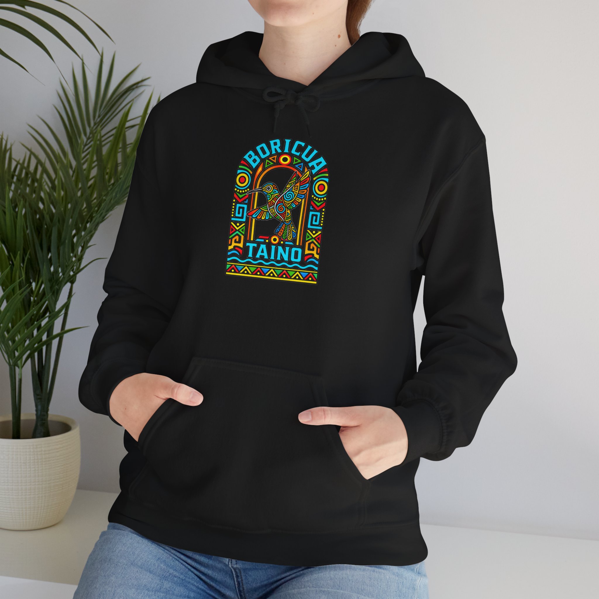 Boricua Taíno Hummingbird Hoodie – Puerto Rican Heritage - Image 8