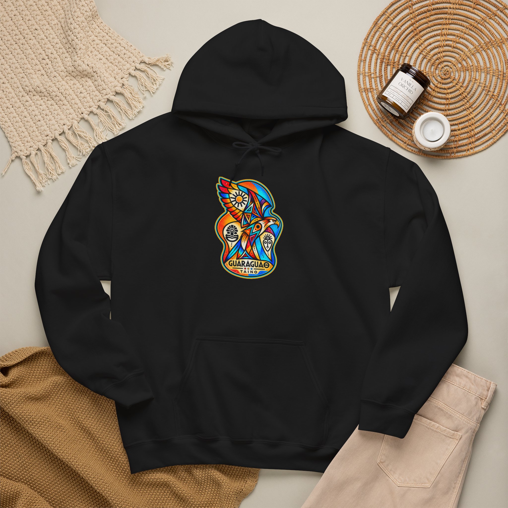 Guaraguao Taíno Hoodie – Puerto Rican Heritage Hawk Sweatshirt - Image 10