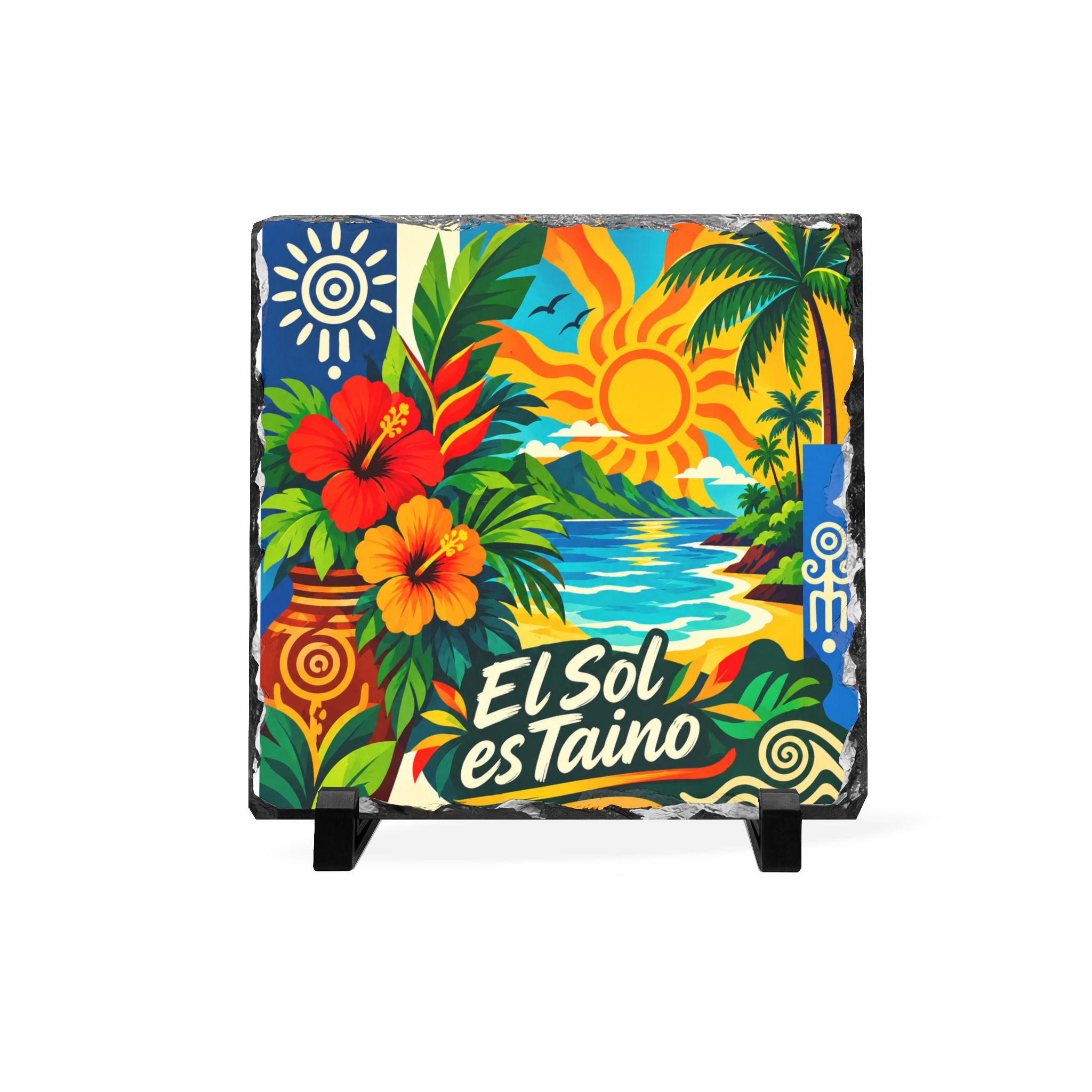 Taíno Slate Plaque – El Sol es Taíno | Puerto Rican Home Decor - Image 3
