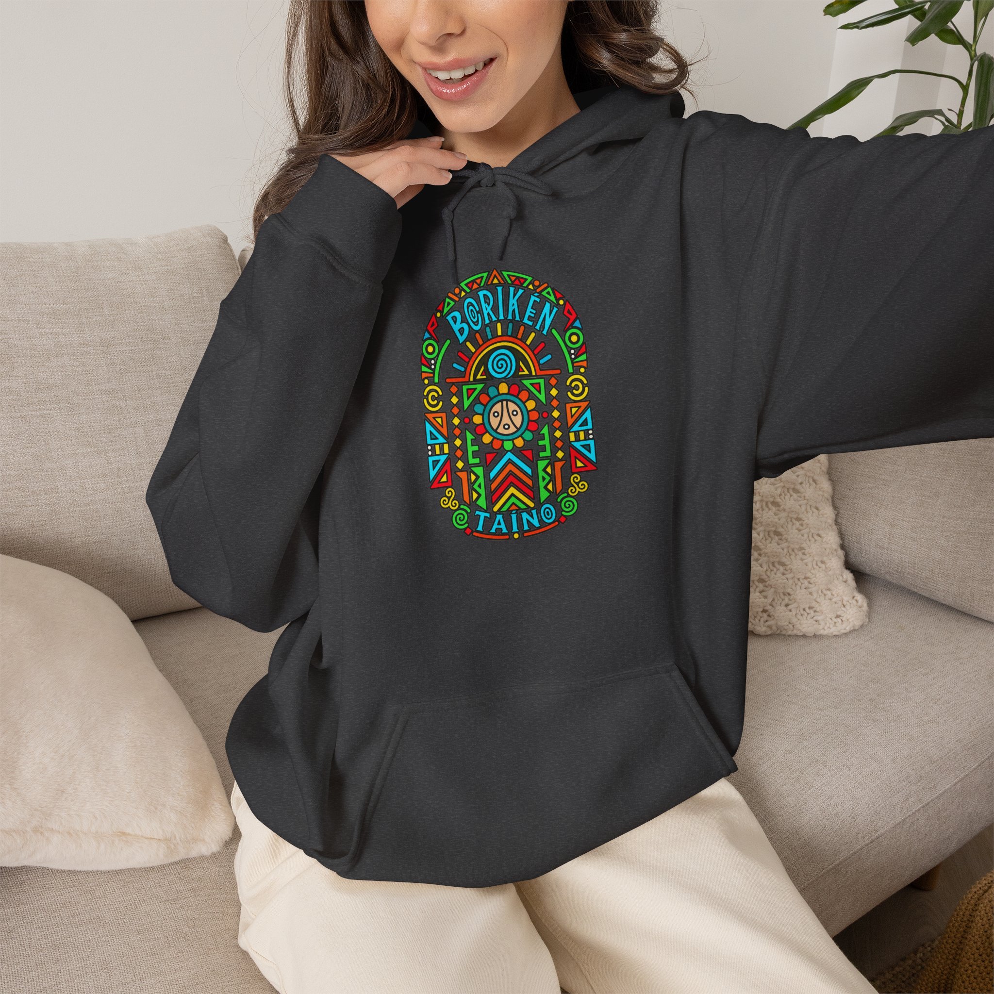 Borikén Taíno Hoodie – Colorful Puerto Rican Heritage Design - Image 30