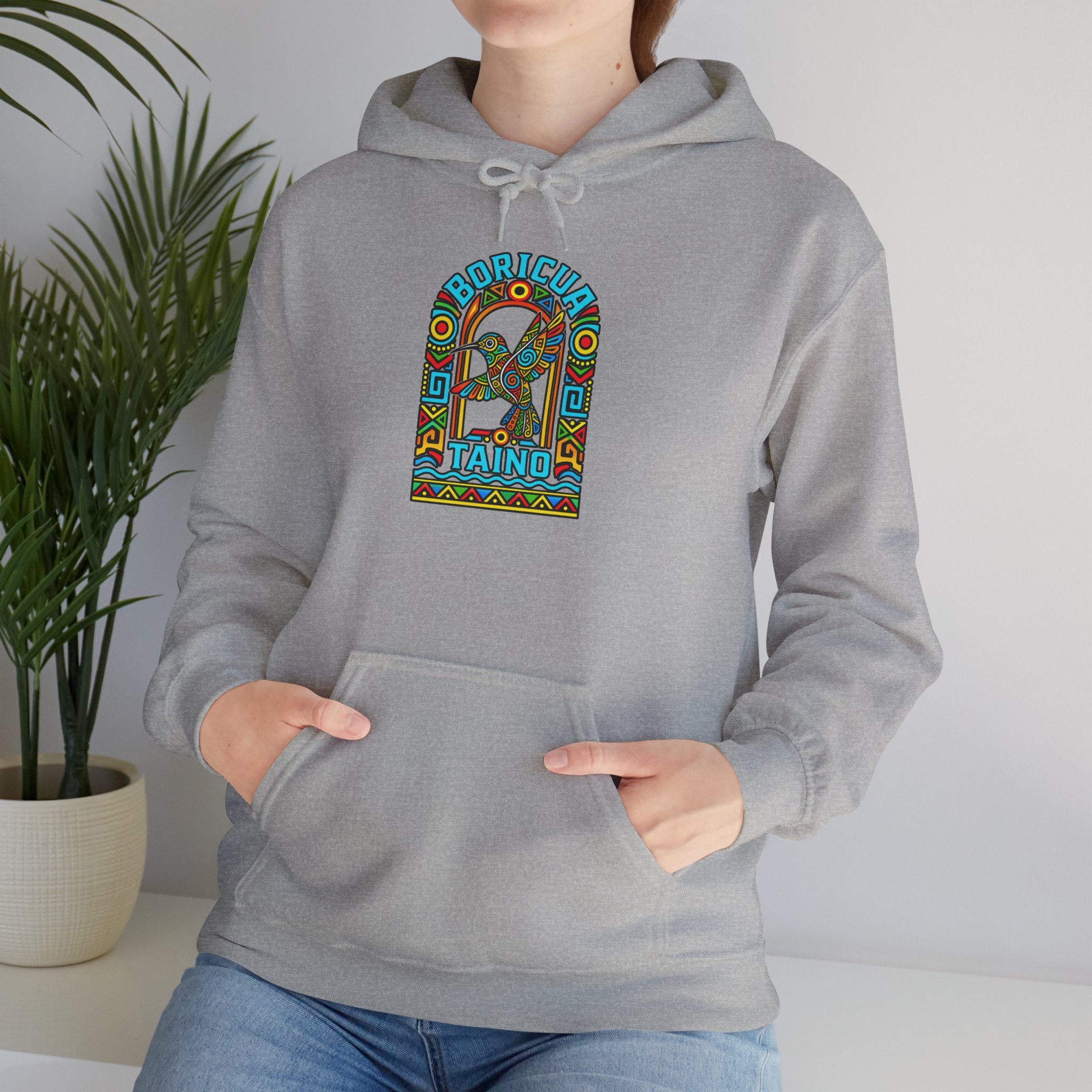 Boricua Taíno Hummingbird Hoodie – Puerto Rican Heritage - Image 15