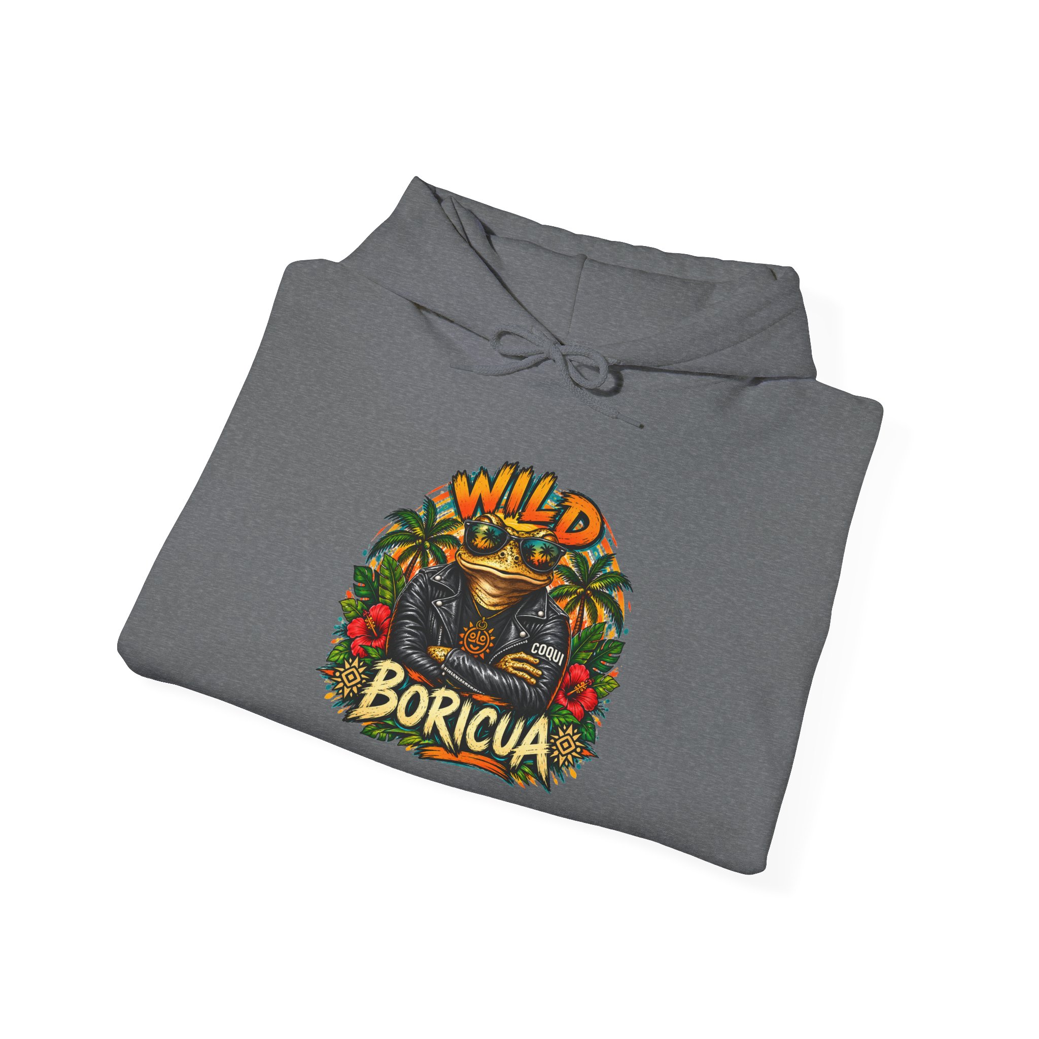 Wild Boricua Coquí Hoodie – Puerto Rican Tropical Frog Design - Image 28