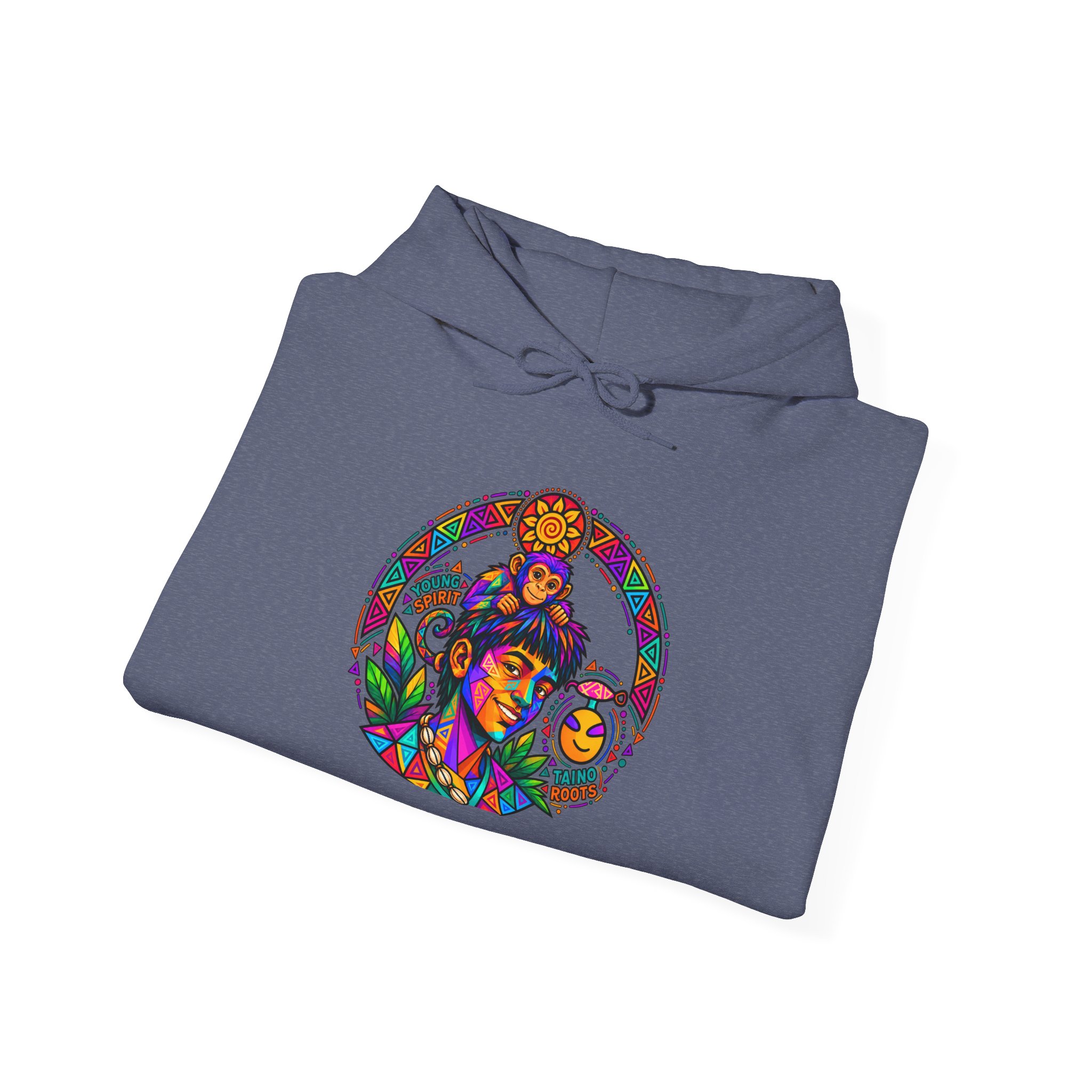 Young Spirit Taíno Roots Hoodie – Colorful Boricua Heritage Art - Image 42