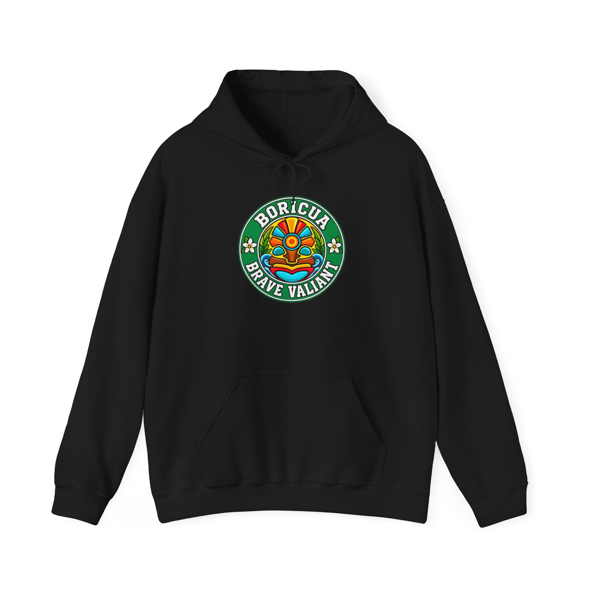 Boricua Brave Valiant Hoodie – Colorful Taíno Heritage Design - Image 9