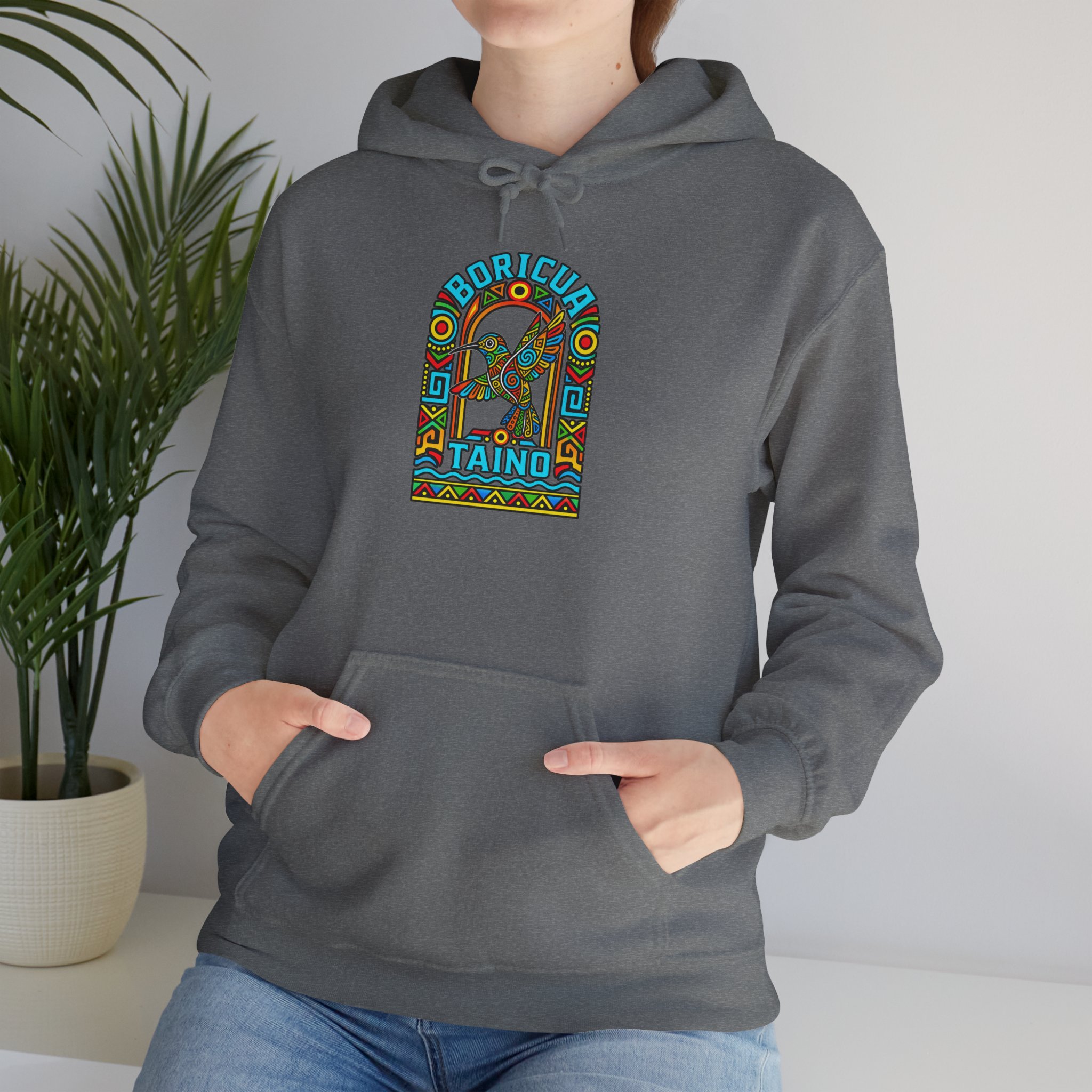 Boricua Taíno Hummingbird Hoodie – Puerto Rican Heritage - Image 22