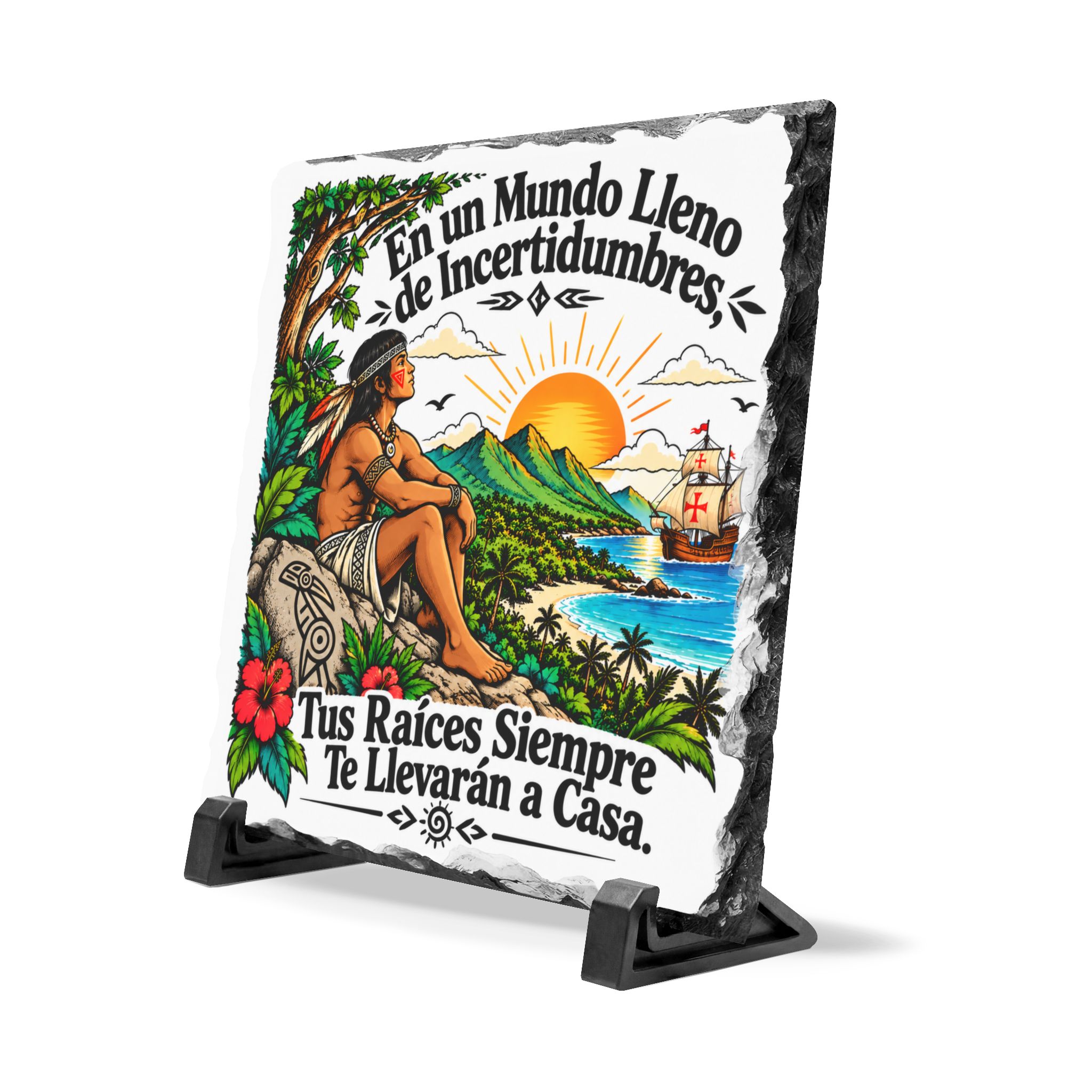 Slate Plaque — Raíces Puertorriqueñas | Decoración Taína de Puerto Rico - Image 3