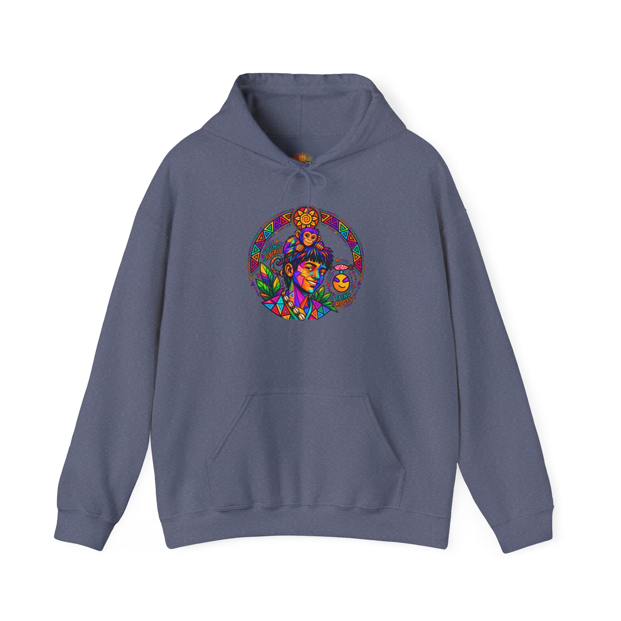 Young Spirit Taíno Roots Hoodie – Colorful Boricua Heritage Art - Image 39
