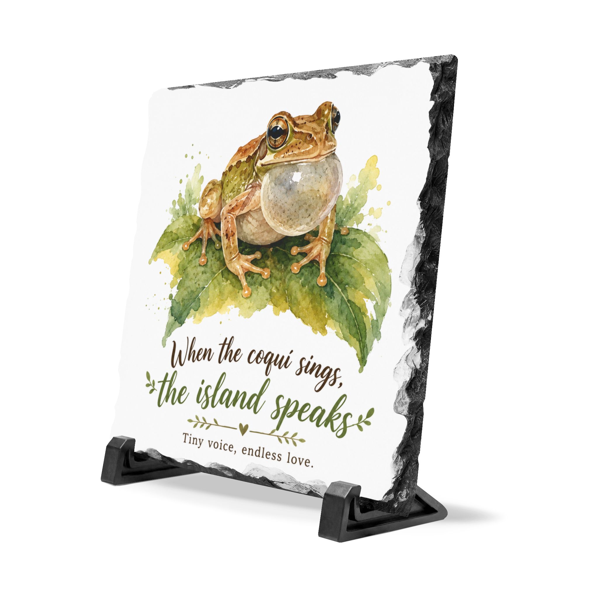 Coquí Frog Slate Plaque – Puerto Rican Island Home Decor - Image 3