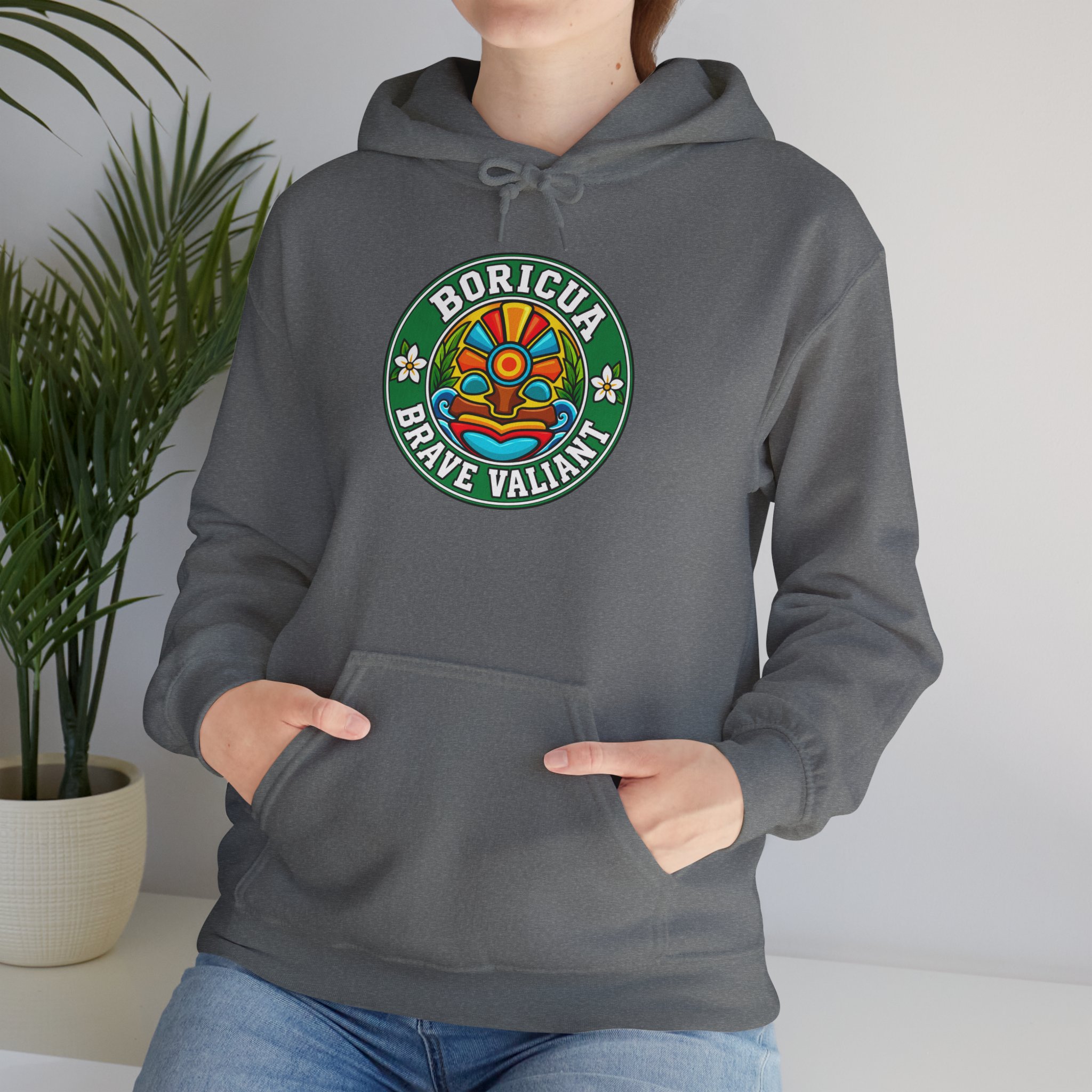 Boricua Brave Valiant Hoodie – Colorful Taíno Heritage Design - Image 19