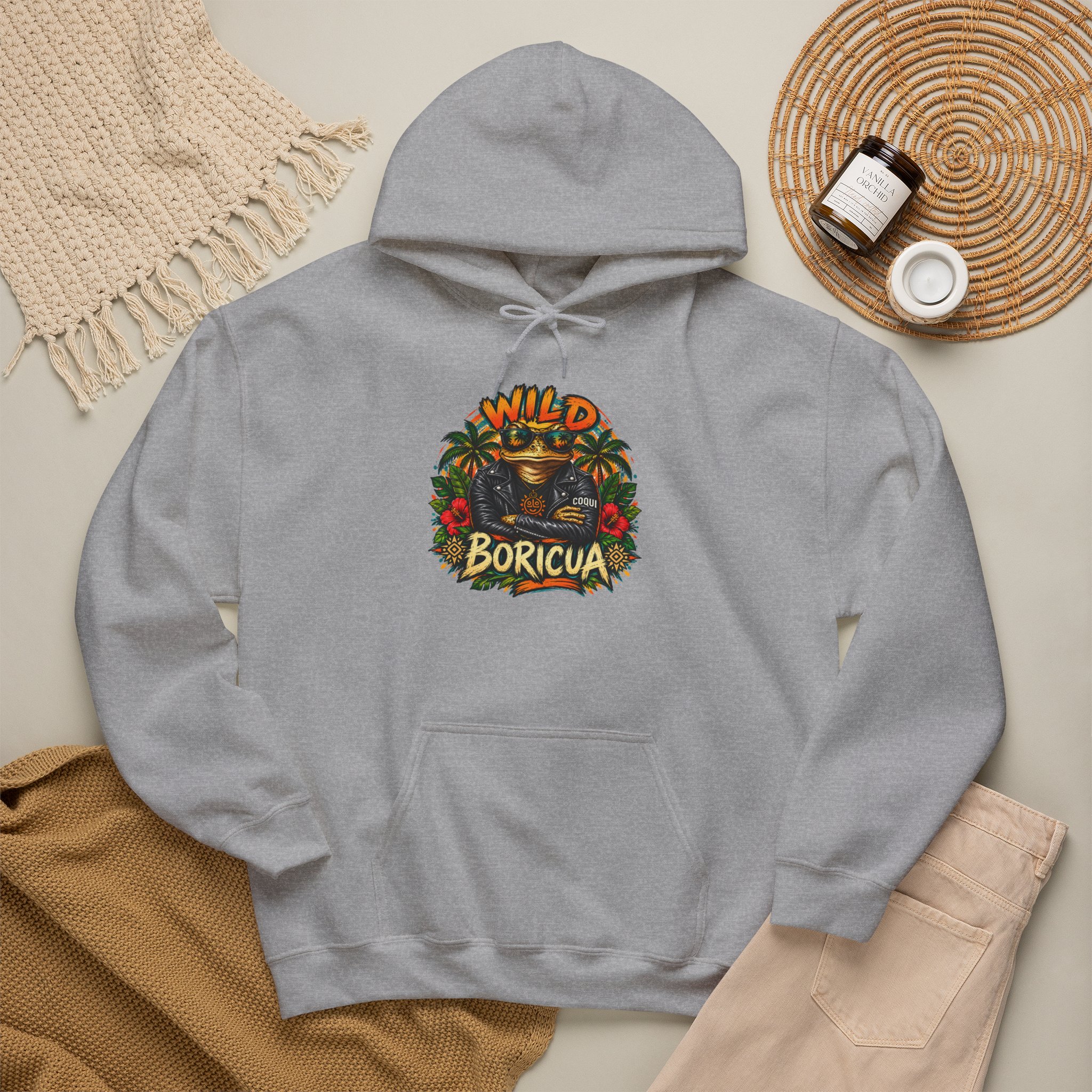 Wild Boricua Coquí Hoodie – Puerto Rican Tropical Frog Design - Image 17