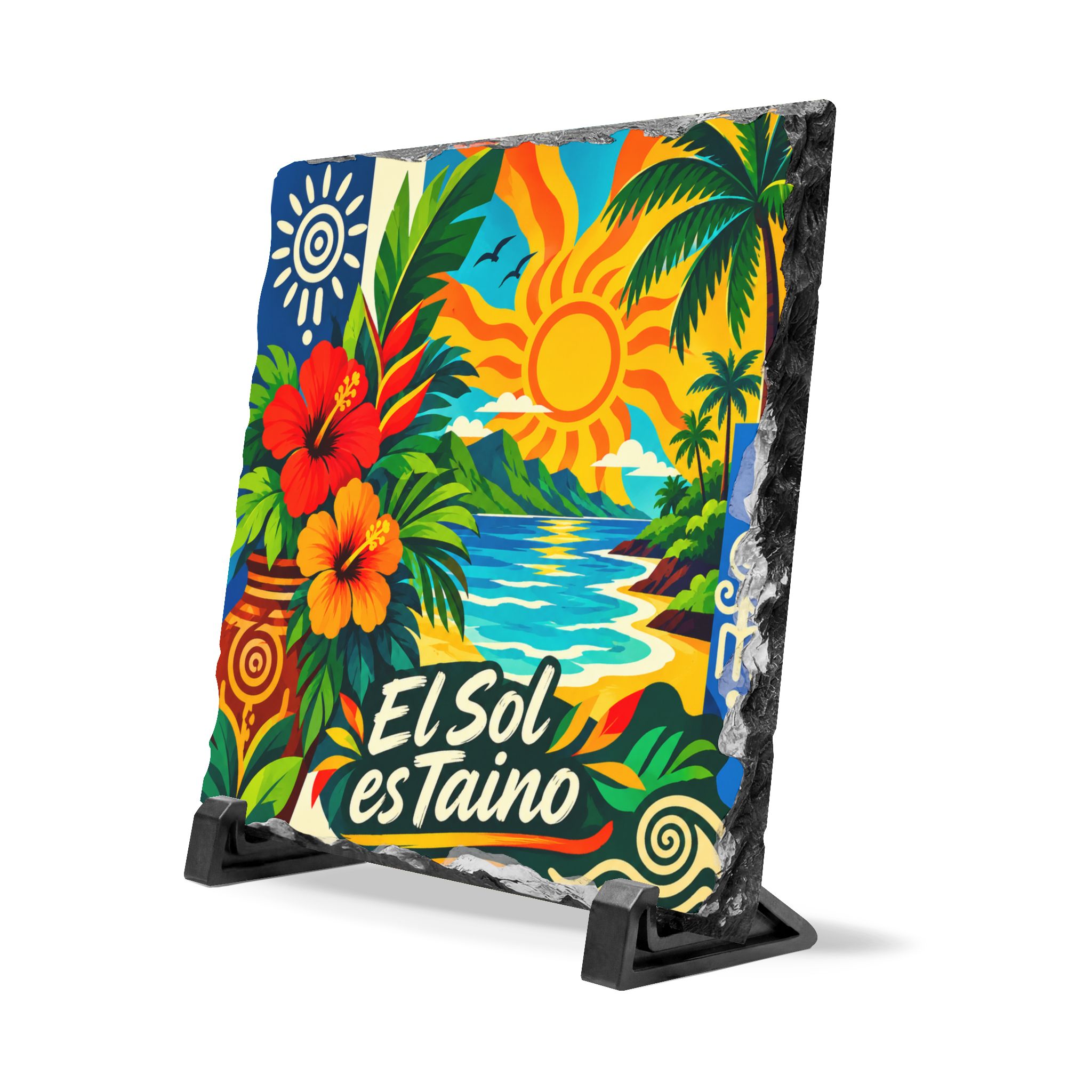 Taíno Slate Plaque – El Sol es Taíno | Puerto Rican Home Decor - Image 2