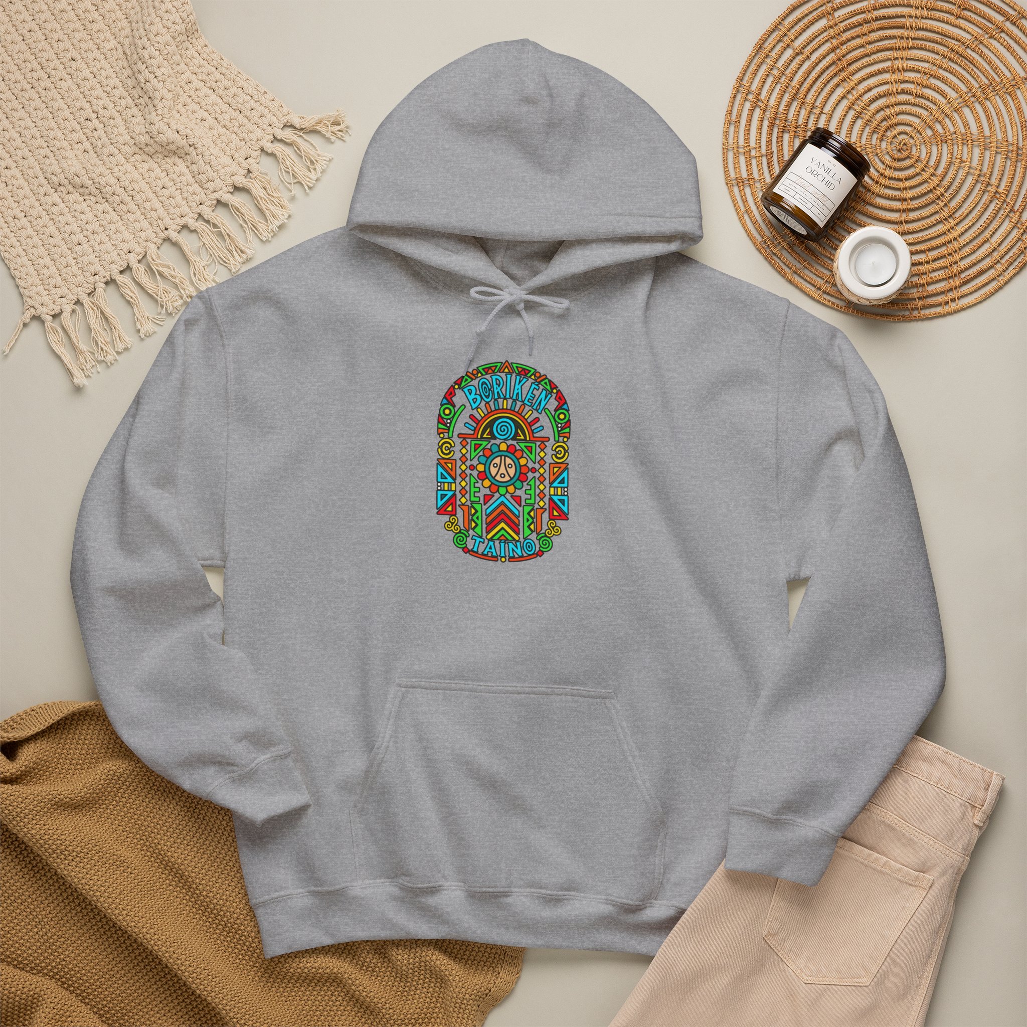 Borikén Taíno Hoodie – Colorful Puerto Rican Heritage Design - Image 17