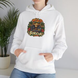Wild Boricua Coquí Hoodie with Puerto Rican tropical frog design