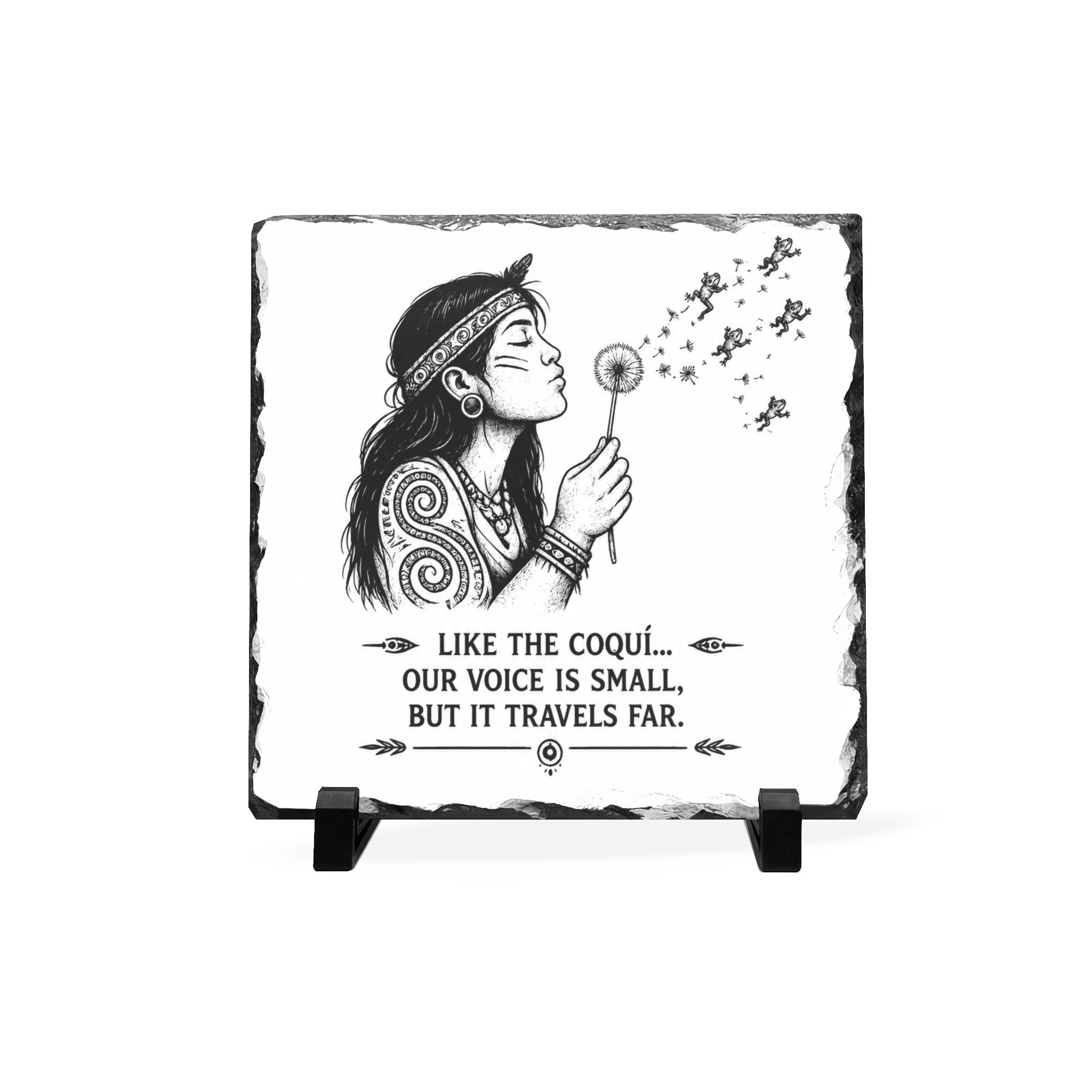 Taíno Voice Slate Plaque – Like the Coquí Puerto Rican Heritage Decor - Image 2