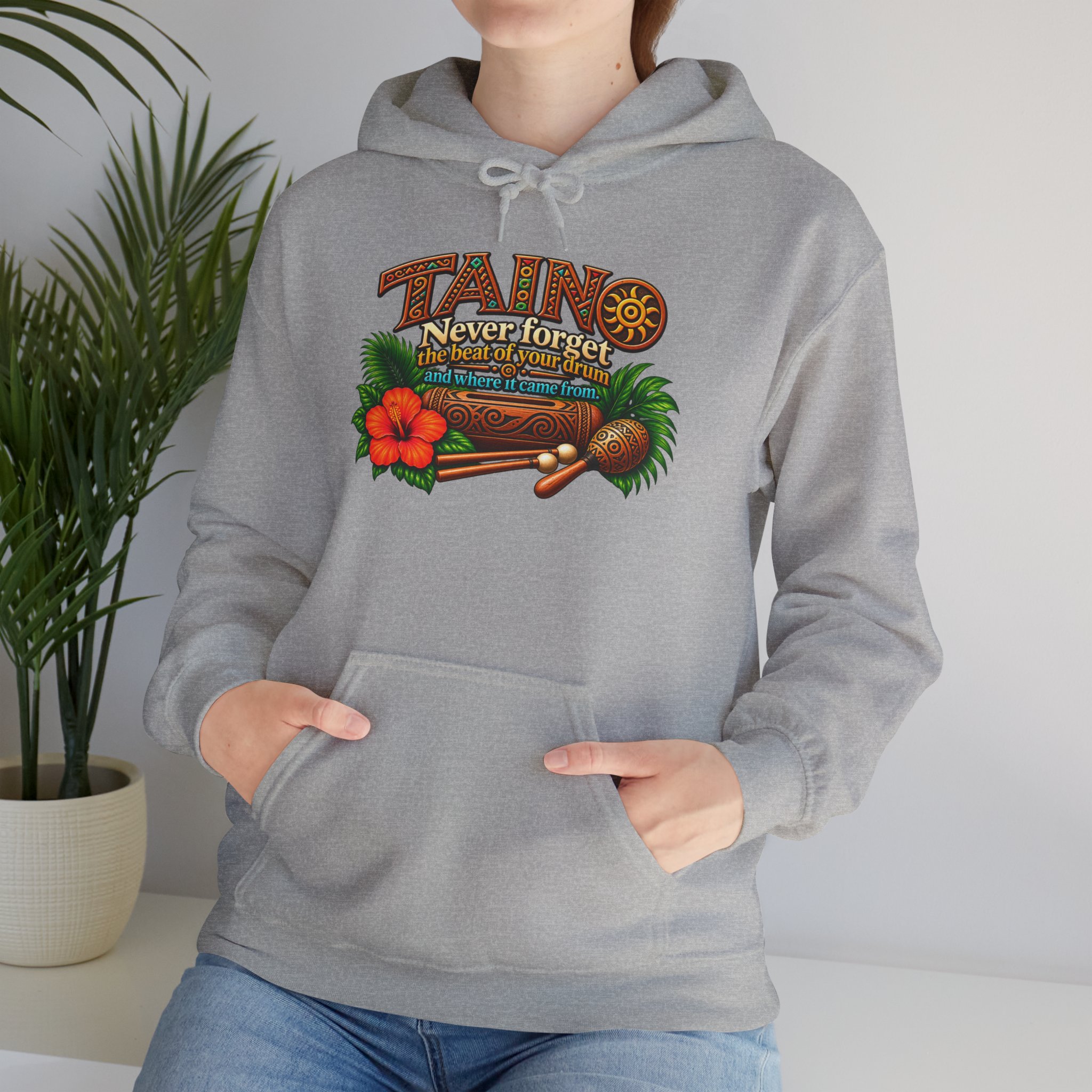 Taíno Drum Hoodie — Puerto Rican Heritage Music Design - Image 15