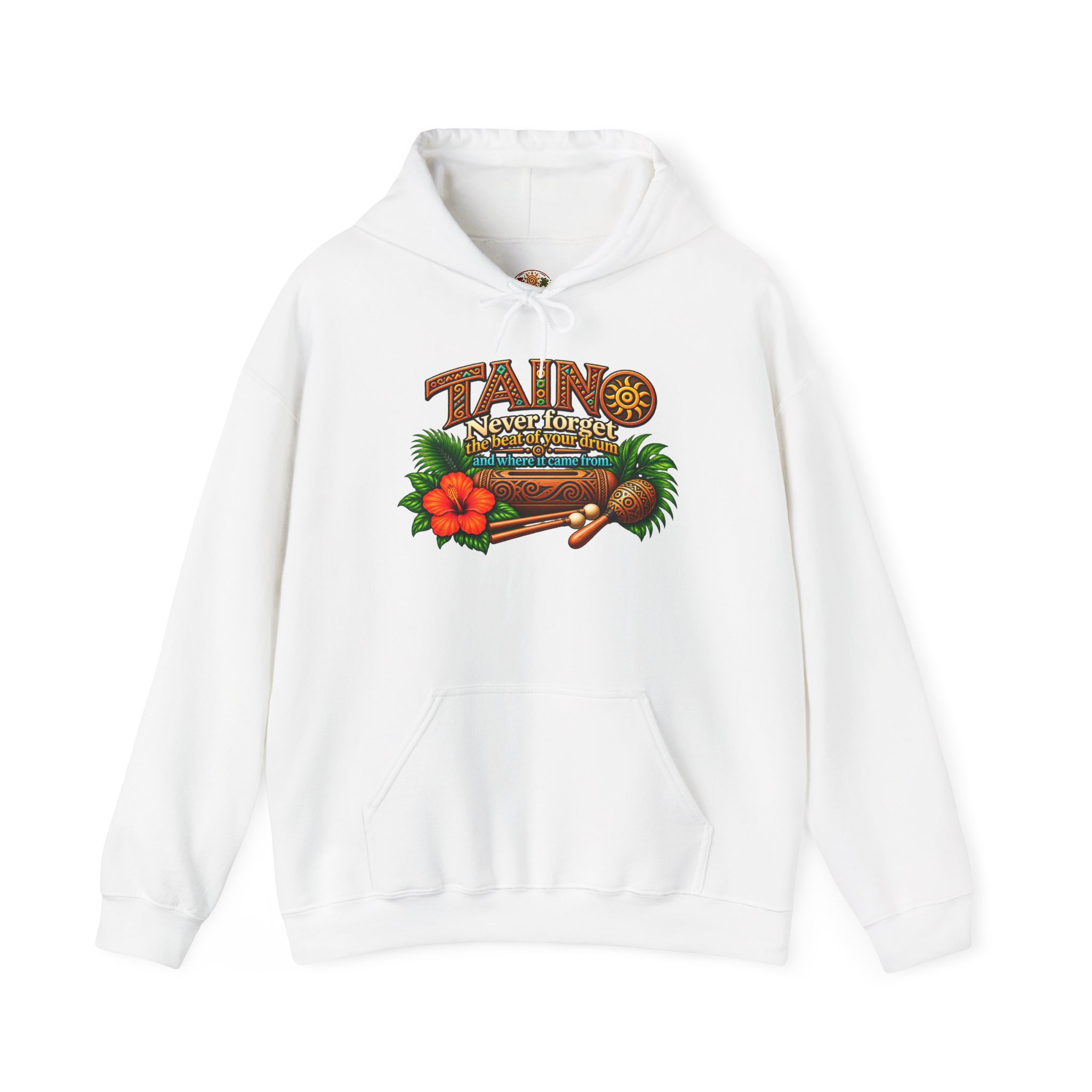 Taíno Drum Hoodie — Puerto Rican Heritage Music Design - Image 4