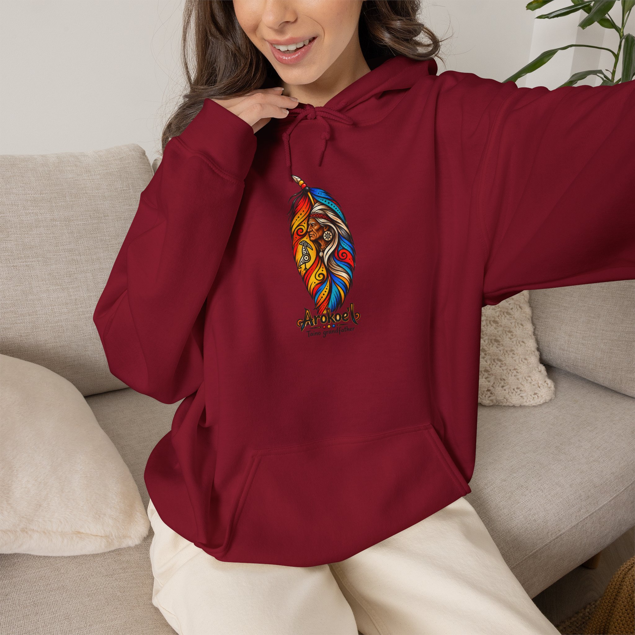 Arokoe’I Taíno Grandfather Hoodie — Taíno Heritage Art Pullover - Image 55