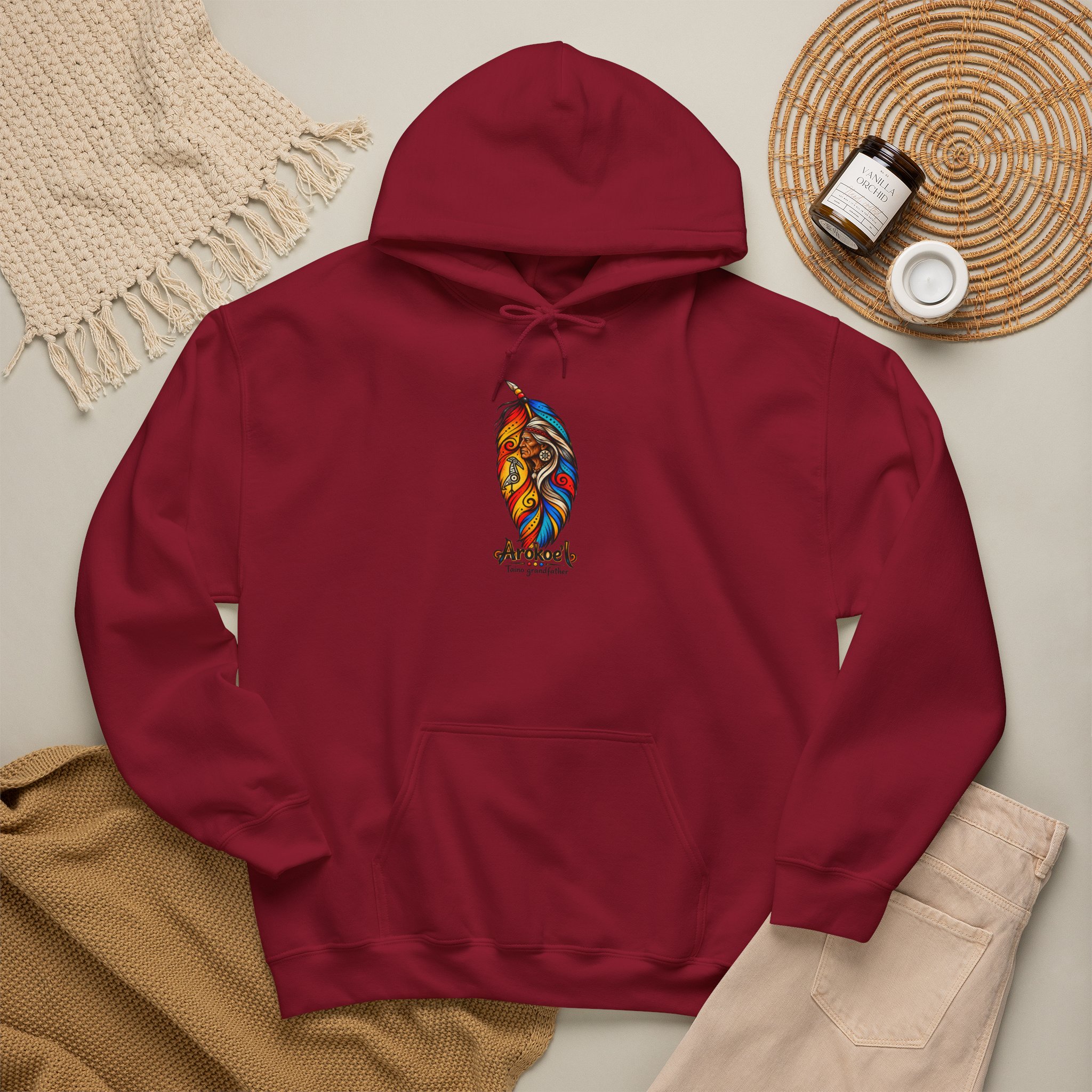 Arokoe’I Taíno Grandfather Hoodie — Taíno Heritage Art Pullover - Image 56