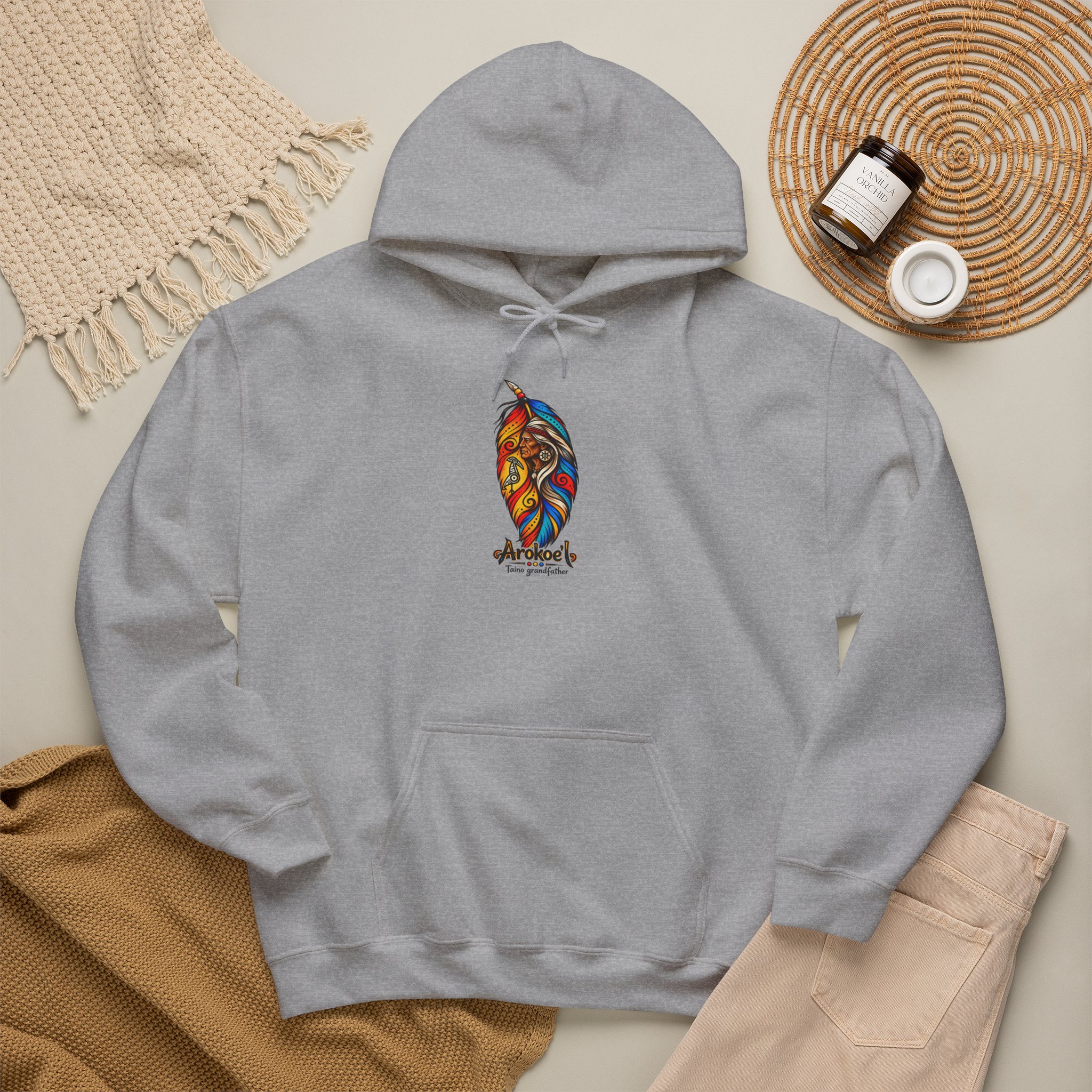 Arokoe’I Taíno Grandfather Hoodie — Taíno Heritage Art Pullover - Image 21