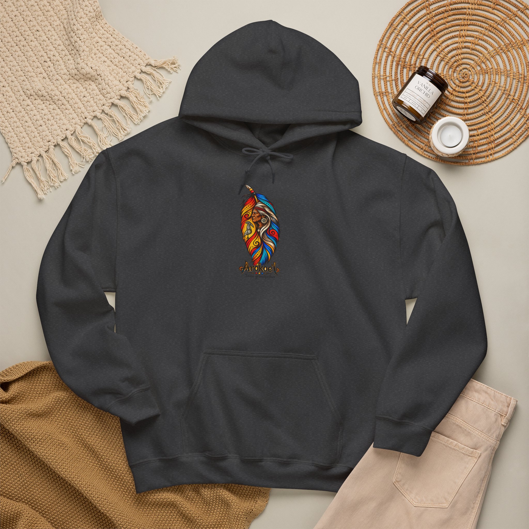 Arokoe’I Taíno Grandfather Hoodie — Taíno Heritage Art Pullover - Image 35