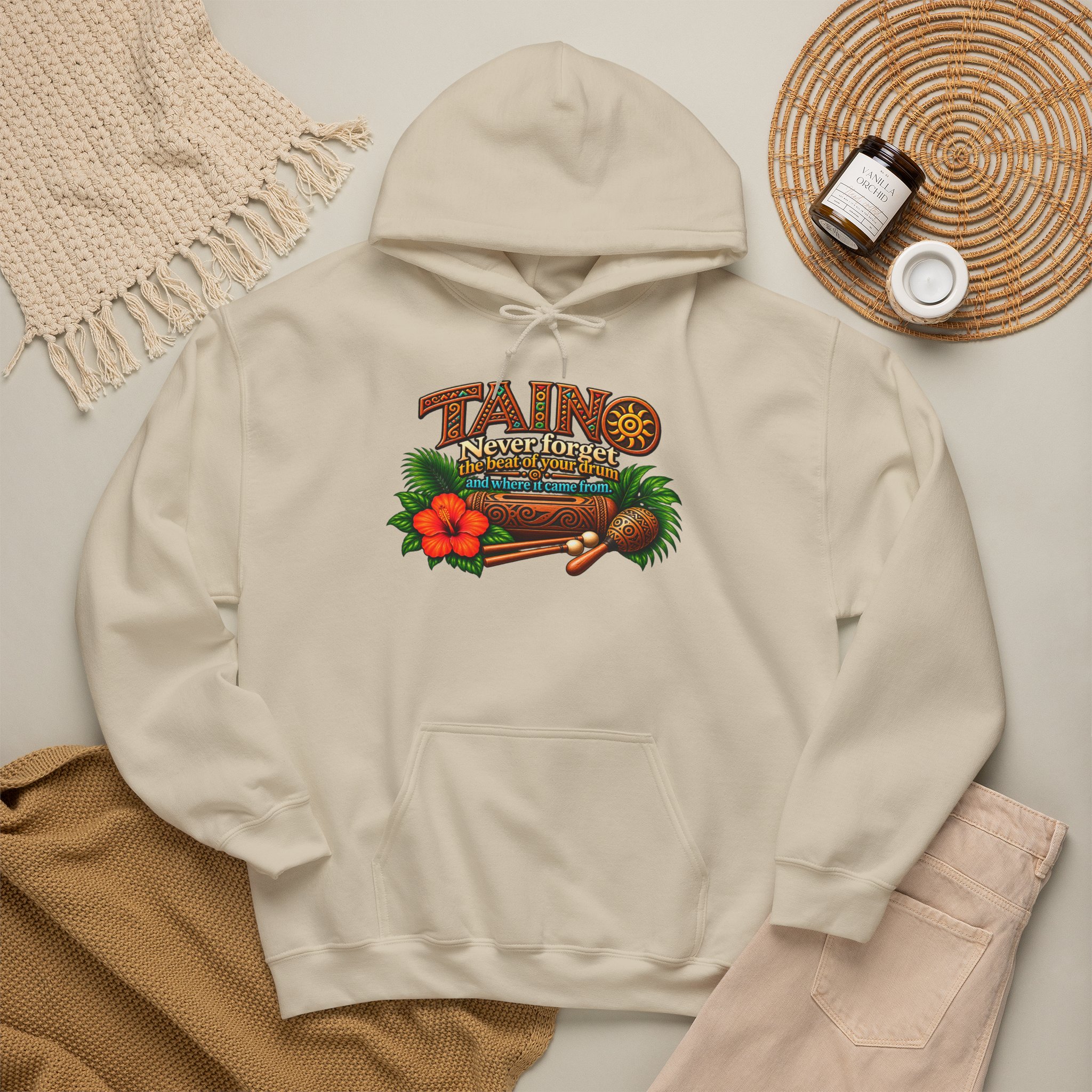 Taíno Drum Hoodie — Puerto Rican Heritage Music Design - Image 10