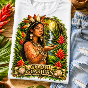 Coquí Guardian T-Shirt — Taíno Nature Spirit Puerto Rican Heritage Tee
