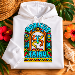 Boricua Taíno Hoodie – Colorful Puerto Rican Heritage Design