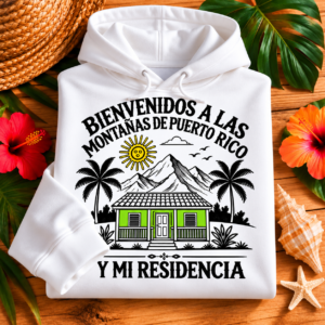 Hoodie — “Bienvenidos a las Montañas de Puerto Rico” Diseño Taíno