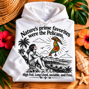 Taíno Pelican Hoodie — Spanish Puerto Rican Heritage Design
