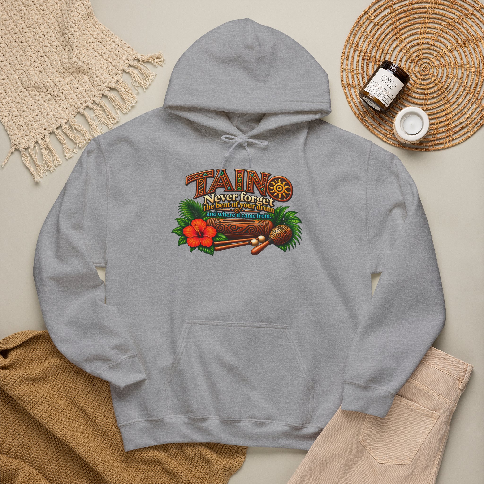 Taíno Drum Hoodie — Puerto Rican Heritage Music Design - Image 17