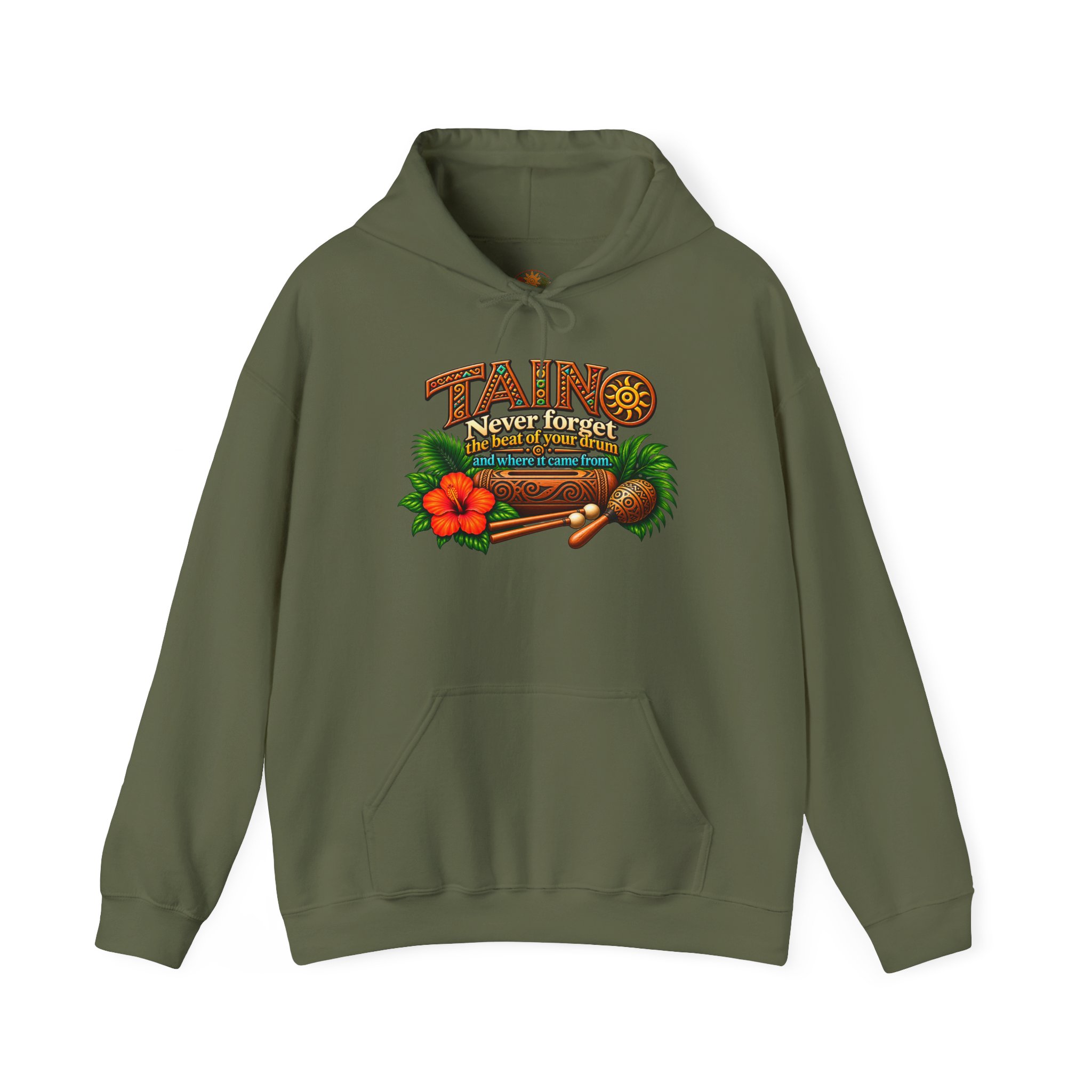 Taíno Drum Hoodie — Puerto Rican Heritage Music Design - Image 40